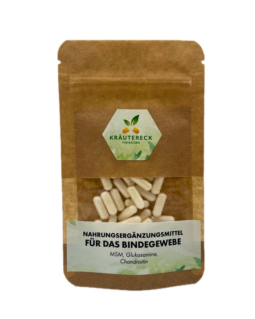 Kräutereck Nahrungsergänzung Katze – Bindegewebe & Gelenke | mit MSM, Glucosamin & Chondroitin