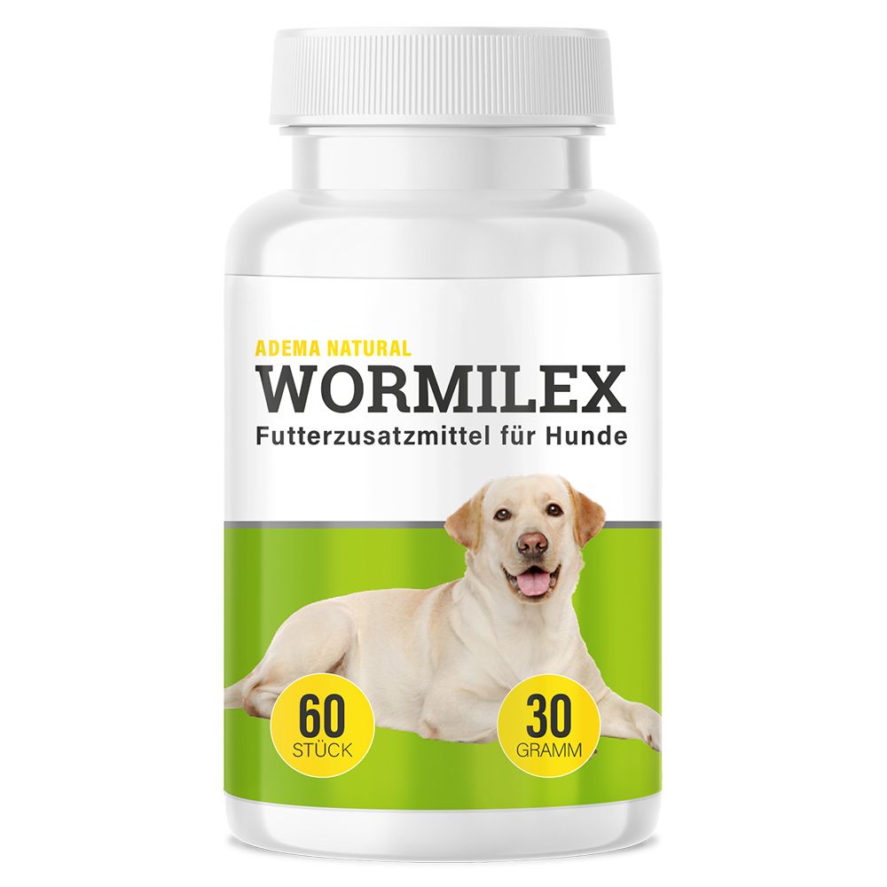 Adema Natural® Wormilex Wurmkur | Futterzusatzmittel Hund mit pflanzlicher Rezeptur