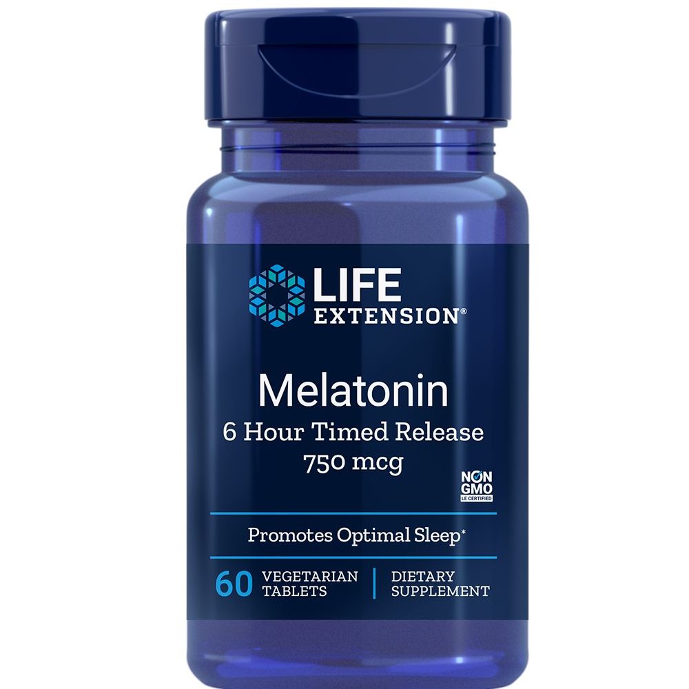 Life Extension Melatonin 6 Stunden Zeitfreisetzung 750 µg