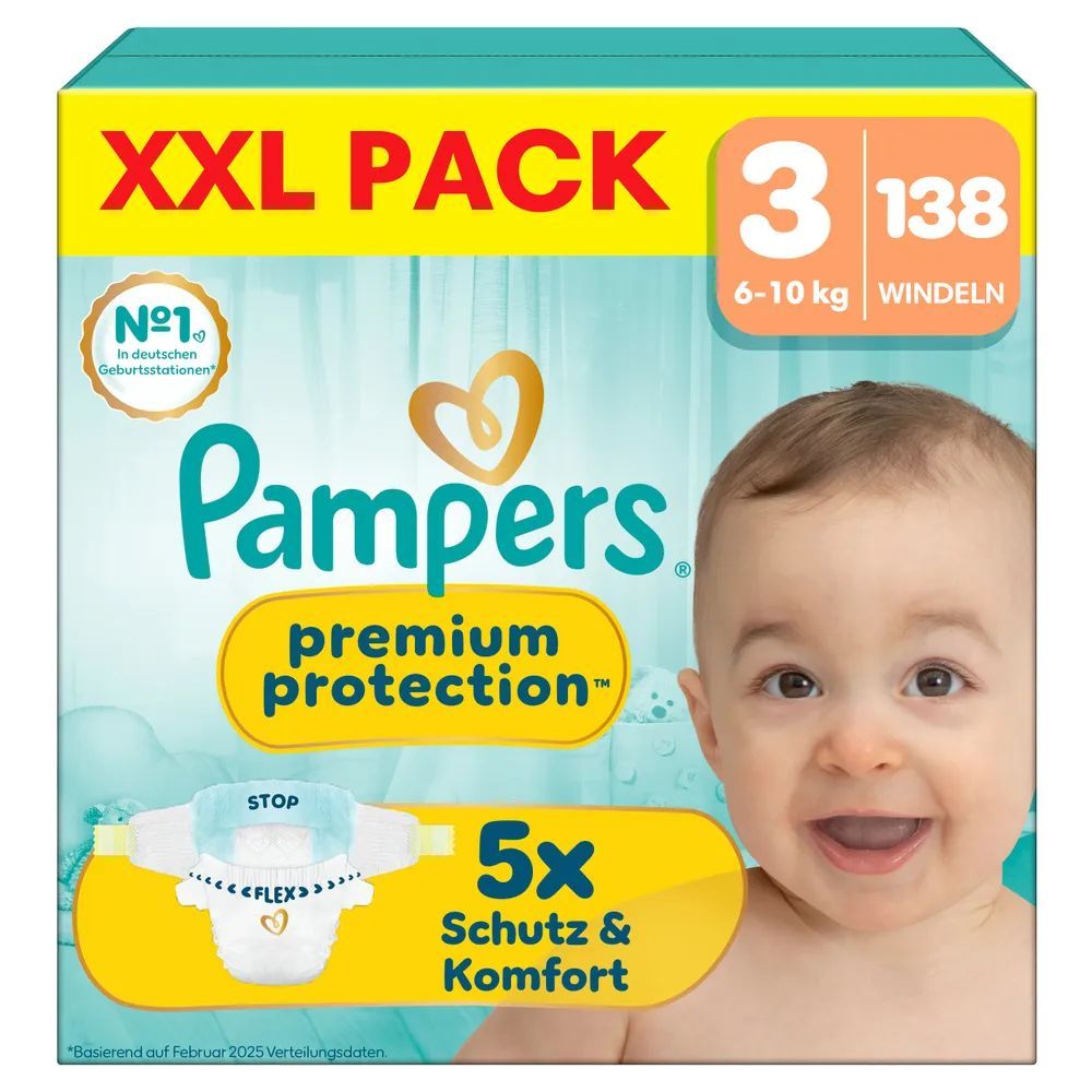 Pampers Premium Protection Gr.3 Midi 6-10kg  Windeln XXL Pack
