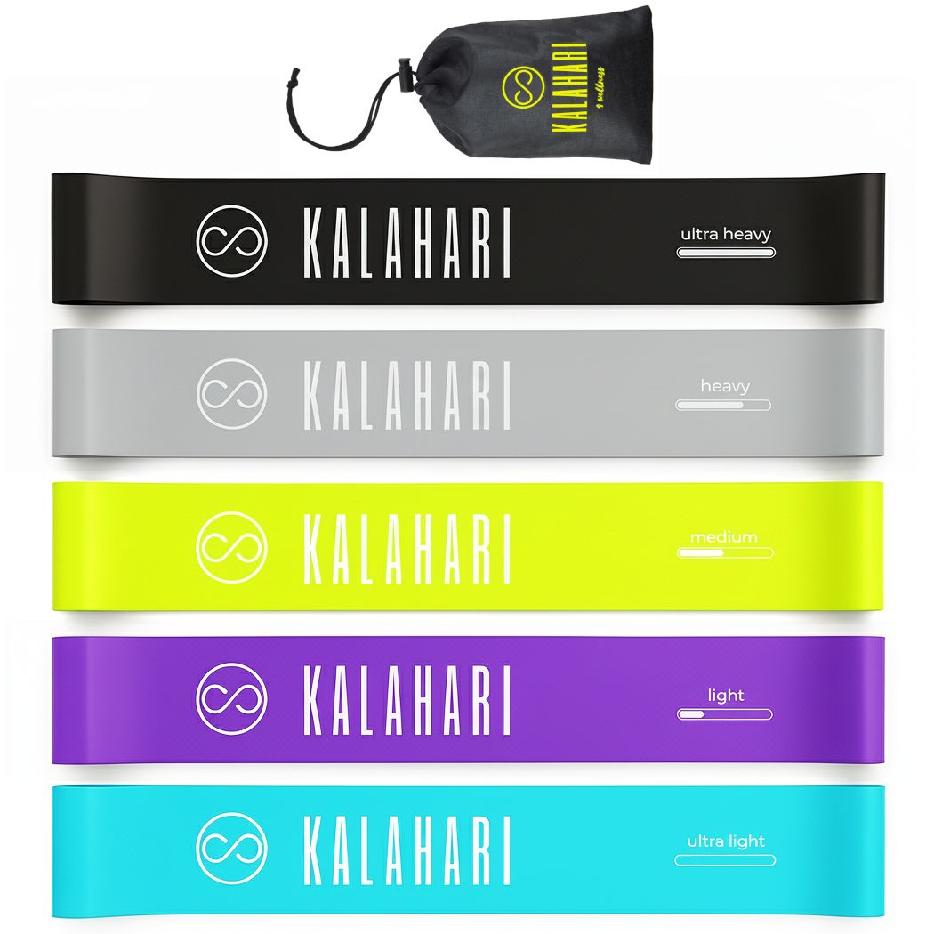 KALAHARI Fitnessbänder Set + eBook Übungen, Fitnessband, Widerstandsbänder Fitness Loop Band