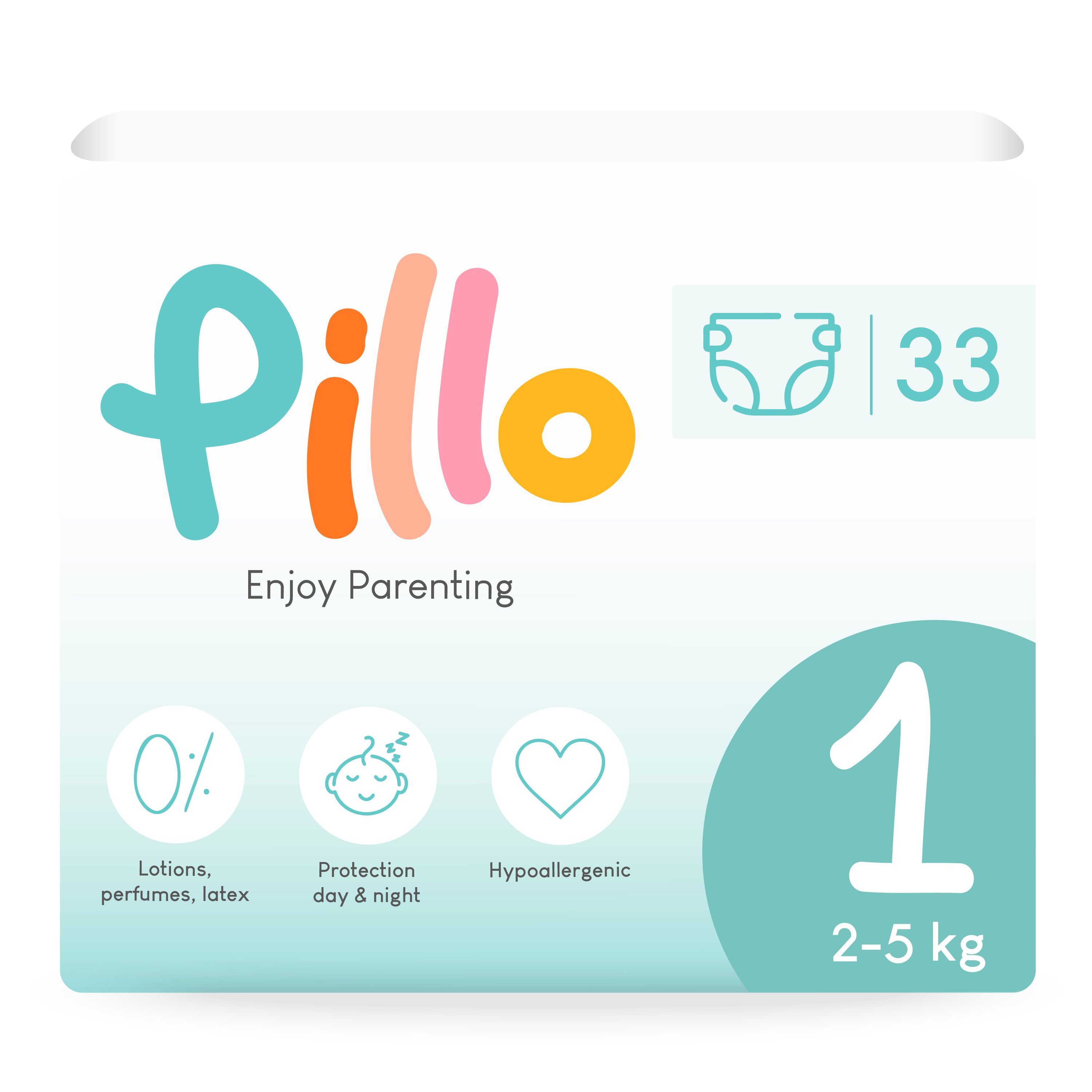 Pillo Windeln Größe 1 Newborn 2-5 Kg