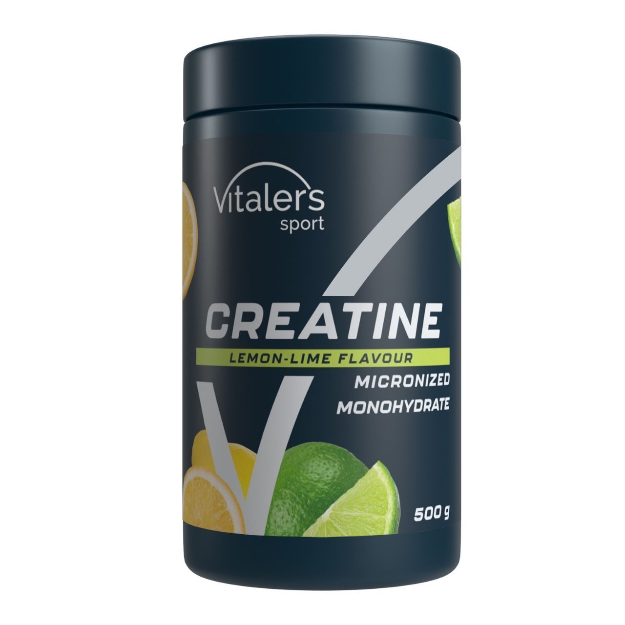 Vitaler's Sport Kreatin Monohydrat - 500 g, 100 Portionen (Zitrone-Limette)