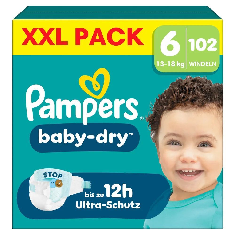 Pampers Baby Dry Gr.6 Extra Large 13-18kg  Windeln XXL Pack