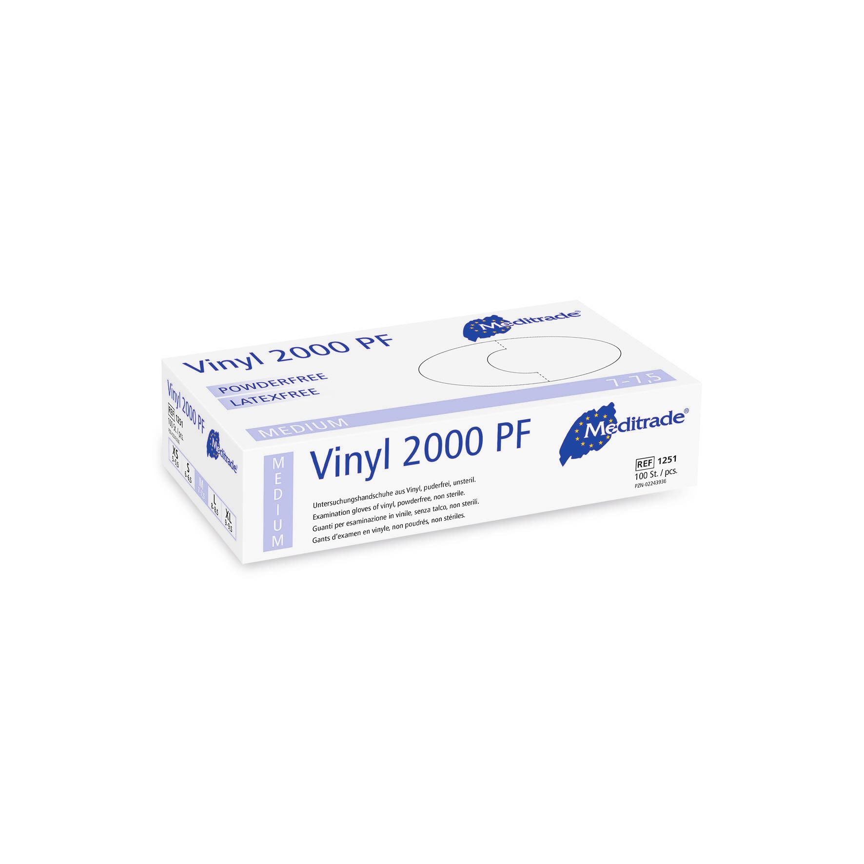 Meditrade Vinyl 2000 PF Einmalhandschuhe aus Vinyl