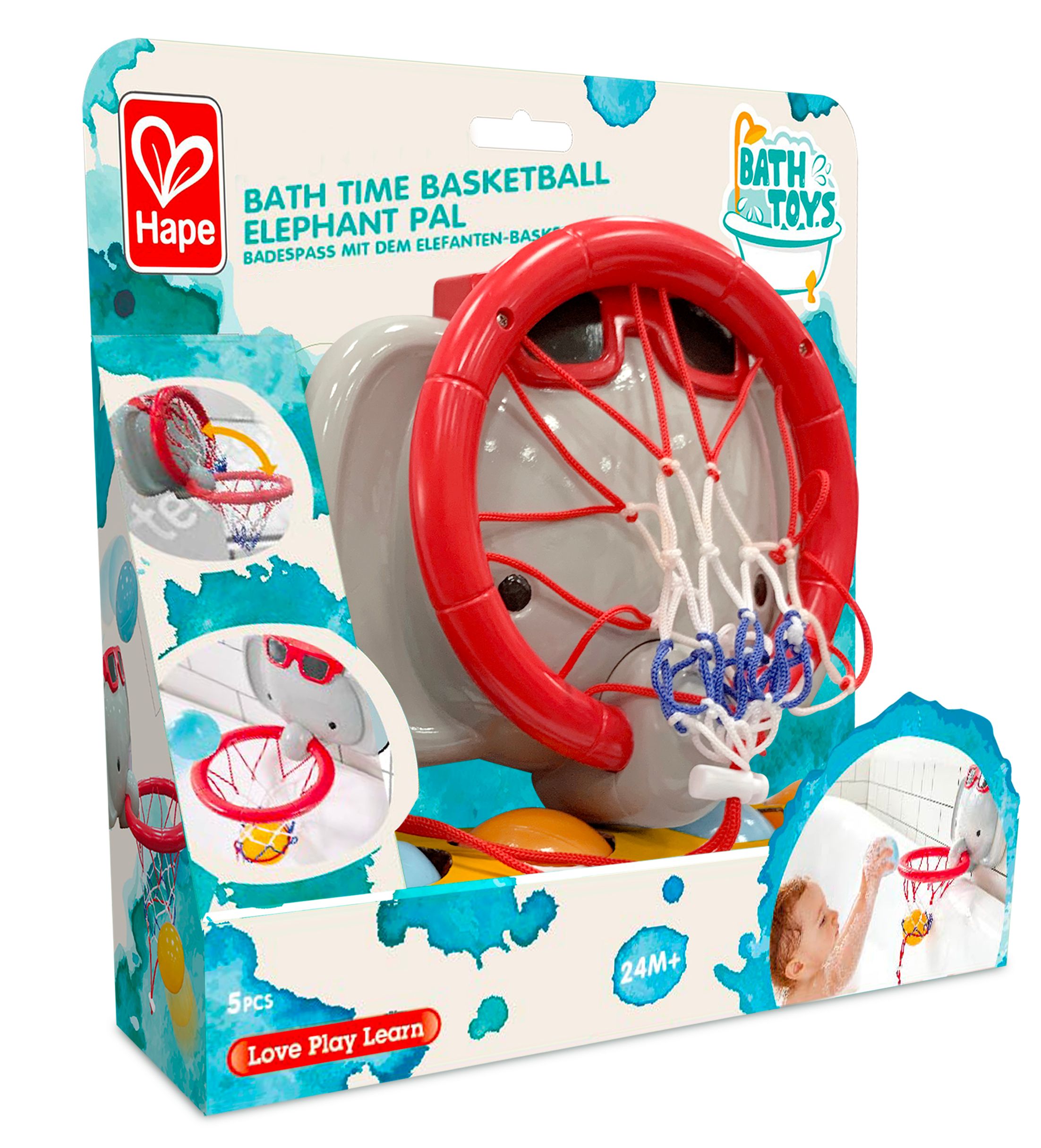 Hape Badespaß mit dem Elefanten-Basketballkorb