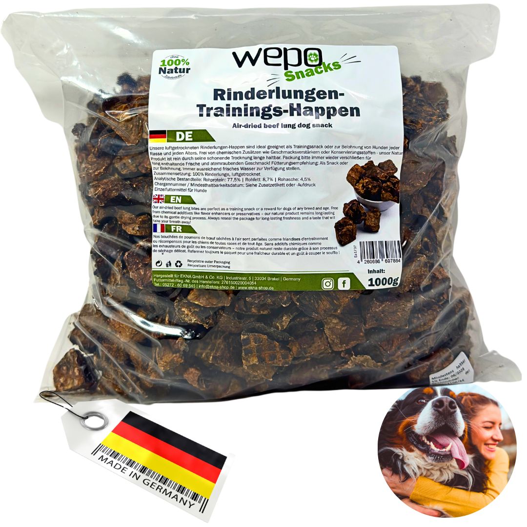 WEPO Rinderlunge für Hunde - Hunde Leckerlis
