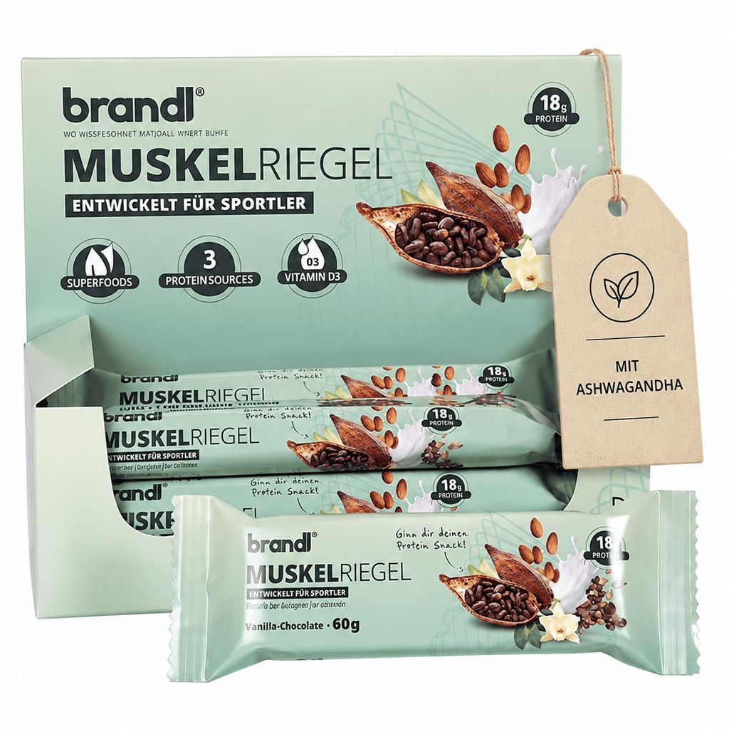 brandl® Eiweiß-Riegel mit 18 g Eiweiß aus 3 Quellen