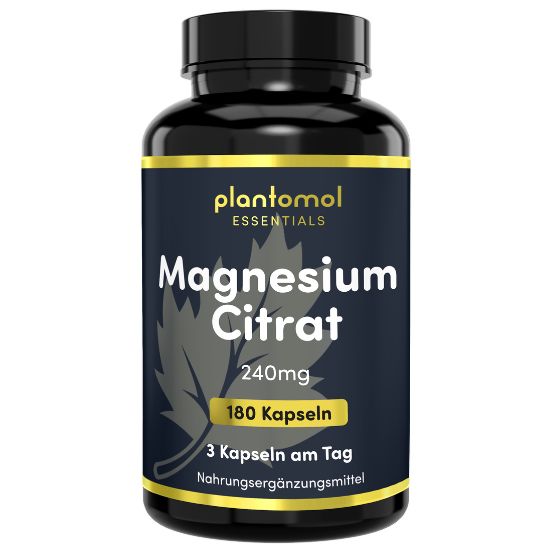 plantomol® Essentials - Magnesium-Citrat Kapseln 240mg Magnesium hochdosiert /Tag - vegan