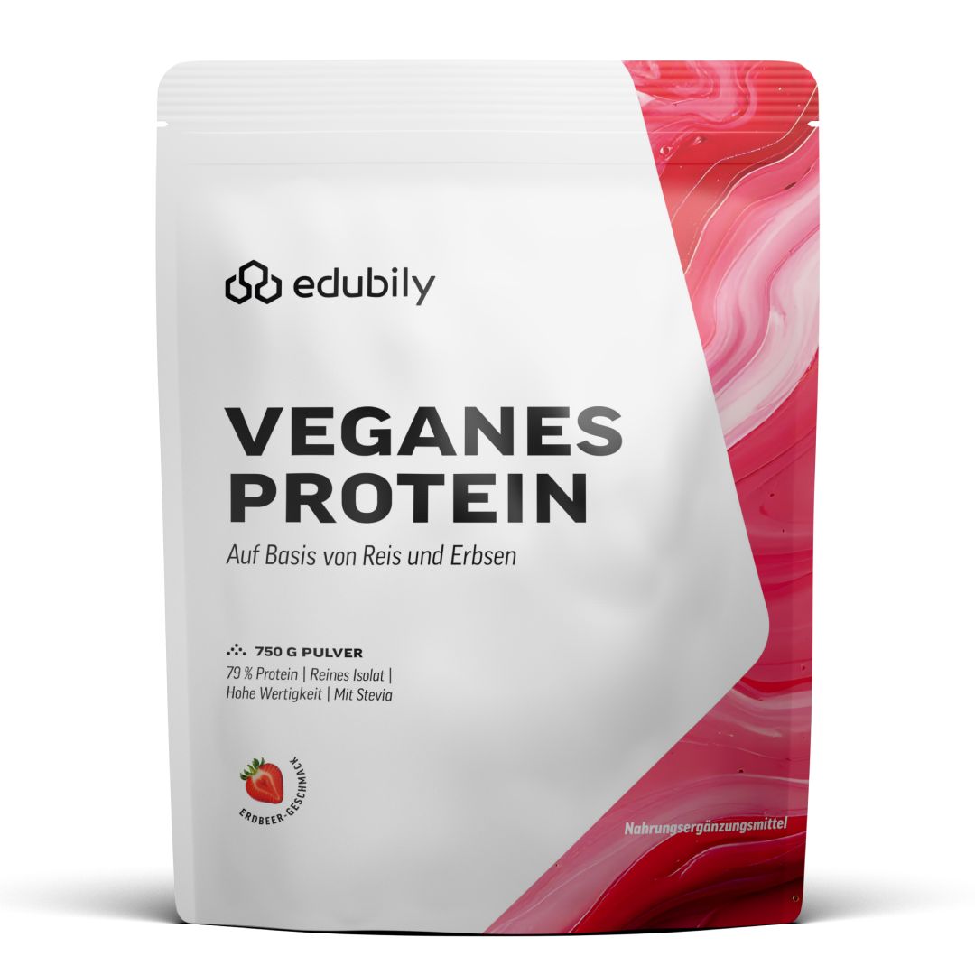 edubily® Veganes Proteinpulver Erdbeere