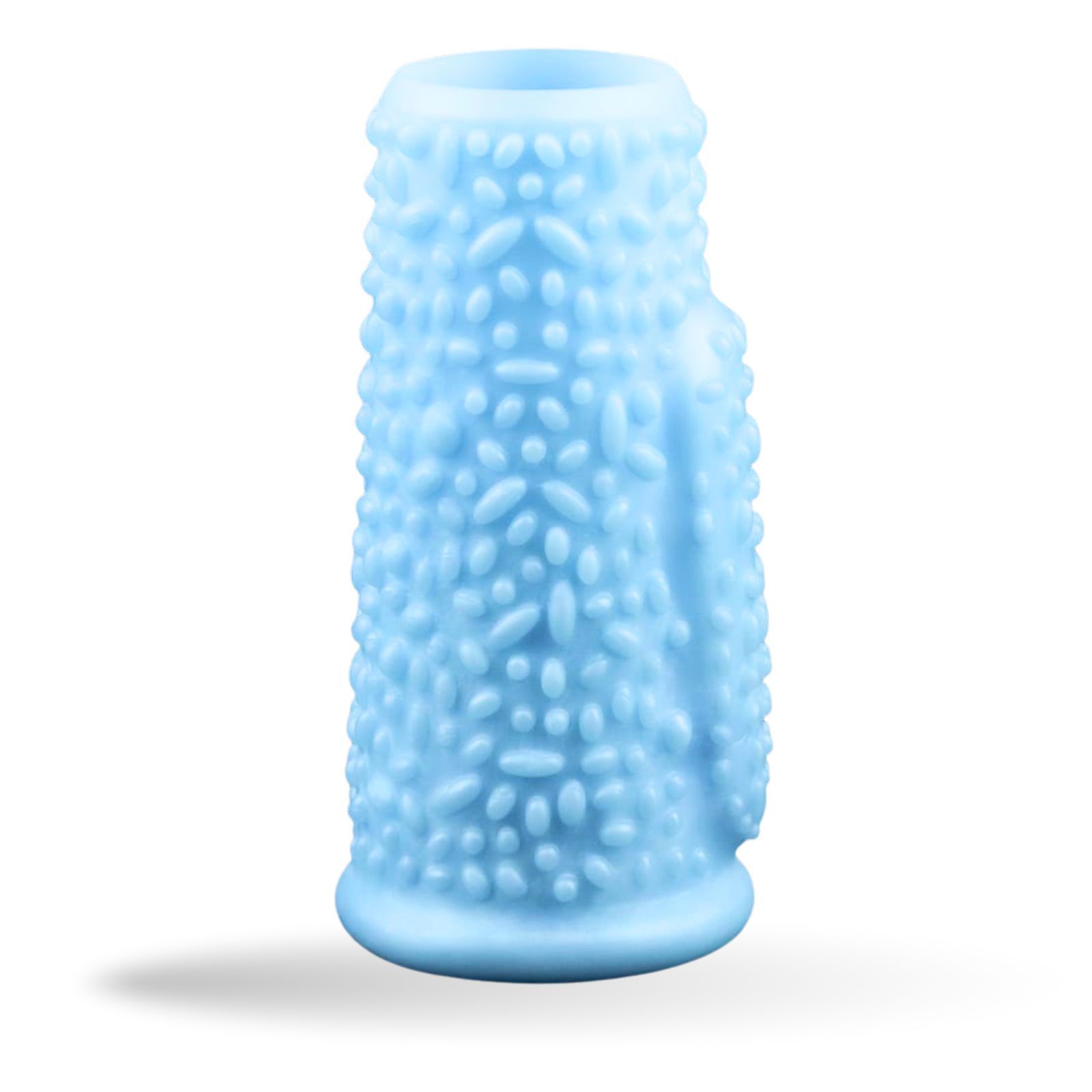 Penishülle mit Vibration Blau mit Noppen - Lovelyness