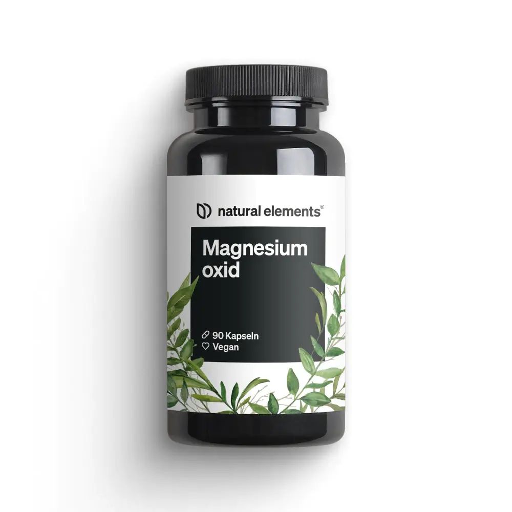 natural elements Magnesium - 90 Kapseln - 667mg, davon 400mg elementares Magnesium pro Kapsel
