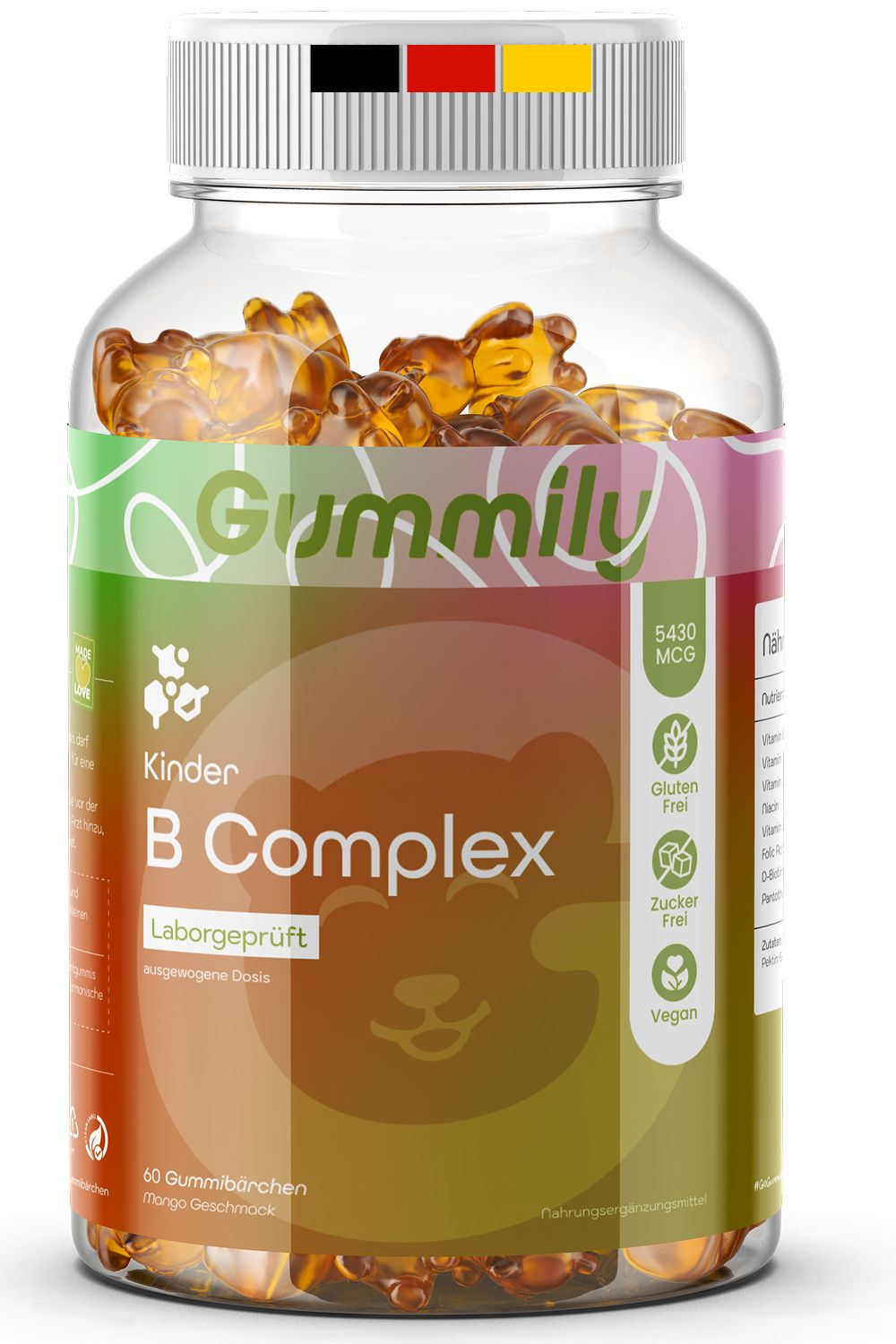 Gummily® Kinder Vitamin B12 Gummibärchen - Vitamin B Komplex - Alt. zu Vitamin B 12 Tropfen