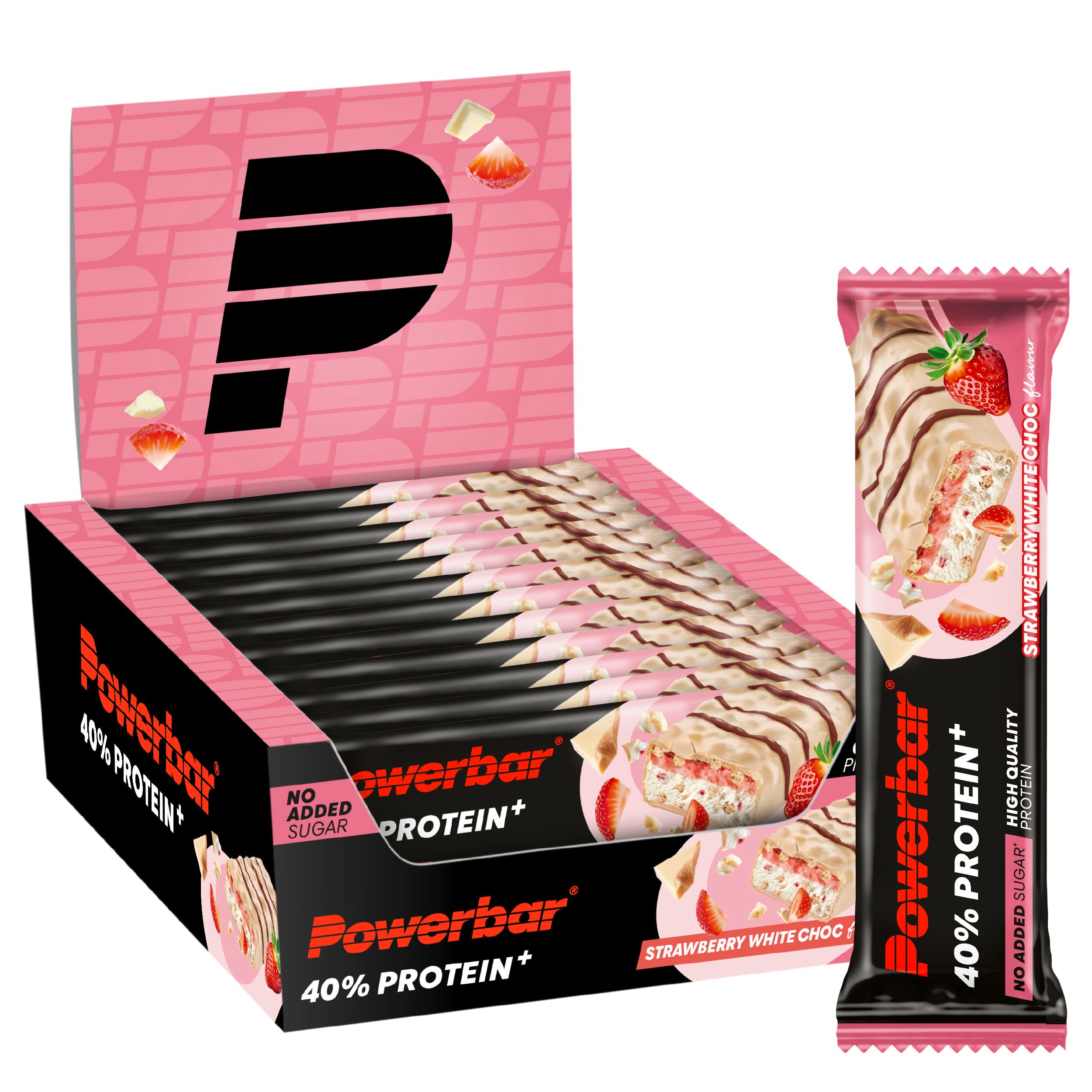 POWERBAR High Protein Riegel Strawberry White Choc 40% Protein + Crisp