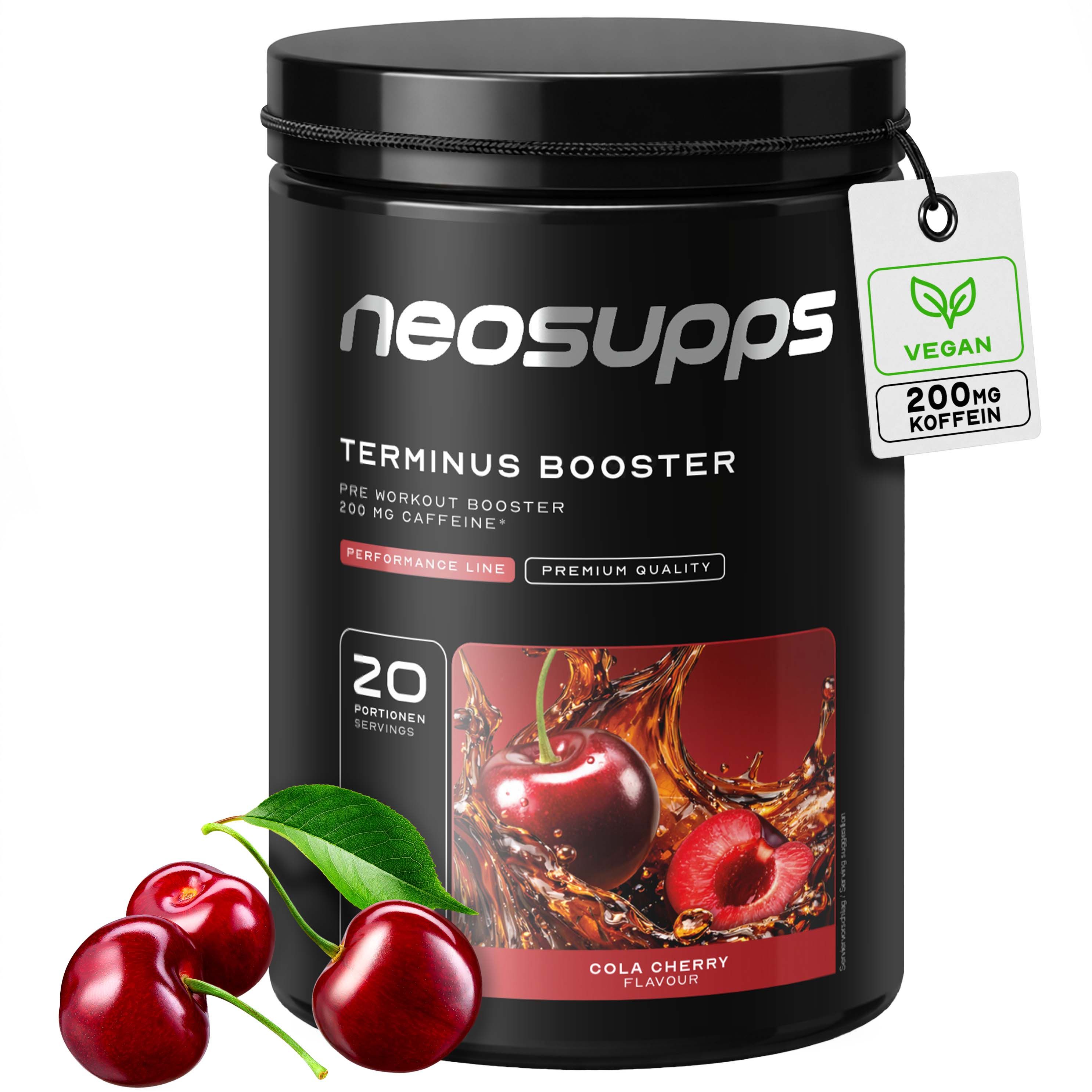 Neosupps Terminus Booster Cola Cherry, 540g, Pre Workout Booster mit Koffein
