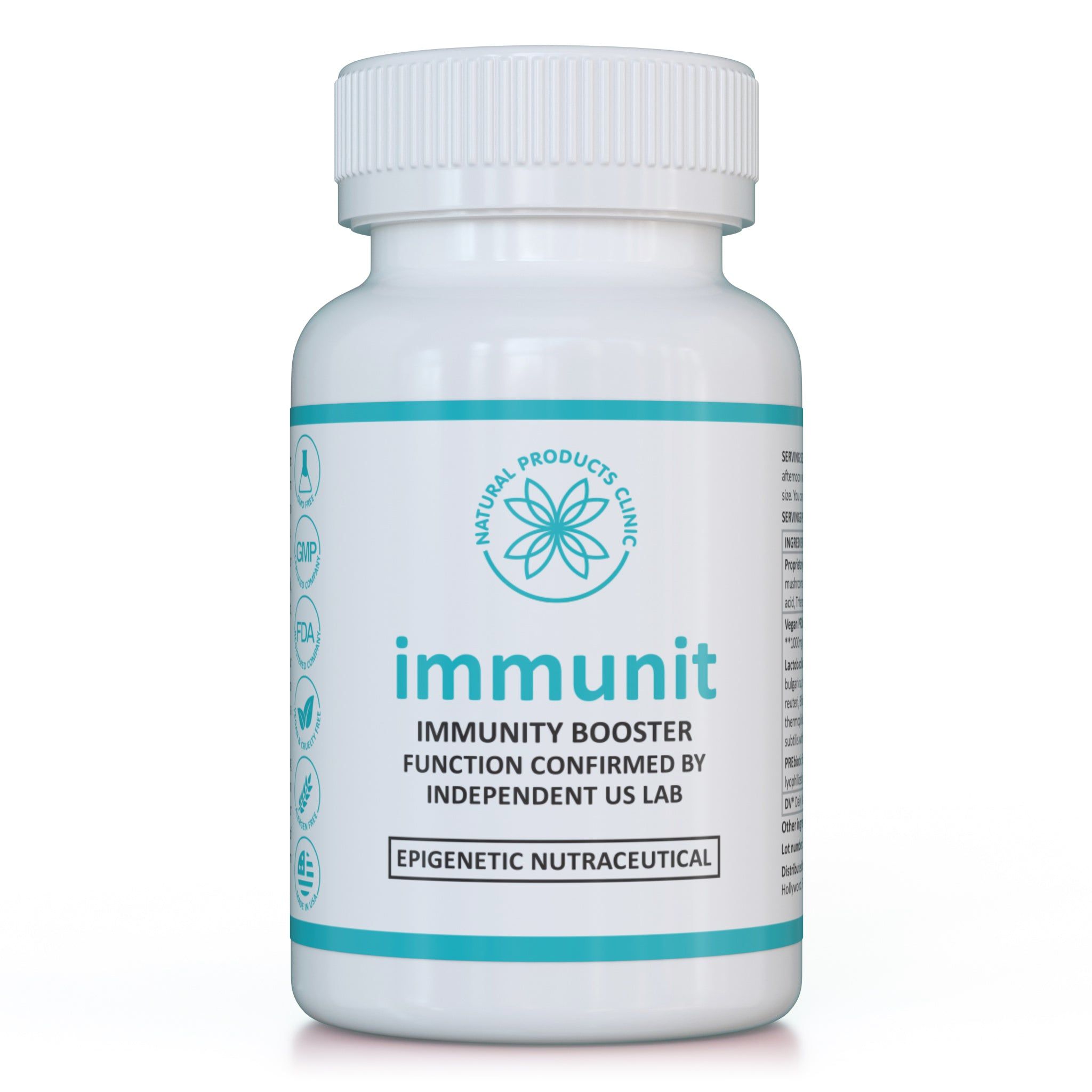 Natural Products Clinic Immunit – Nahrungsergänzung für Immunsystem und Abwehrkräfte – 60 Kapseln