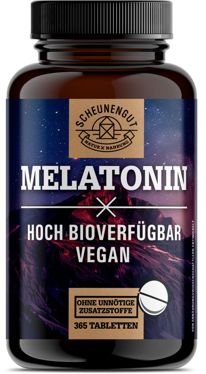 Melatonin Hochdosiert Schlaftabletten – 365 Stück – Schlafmittel - DE SCHEUNENGUT®