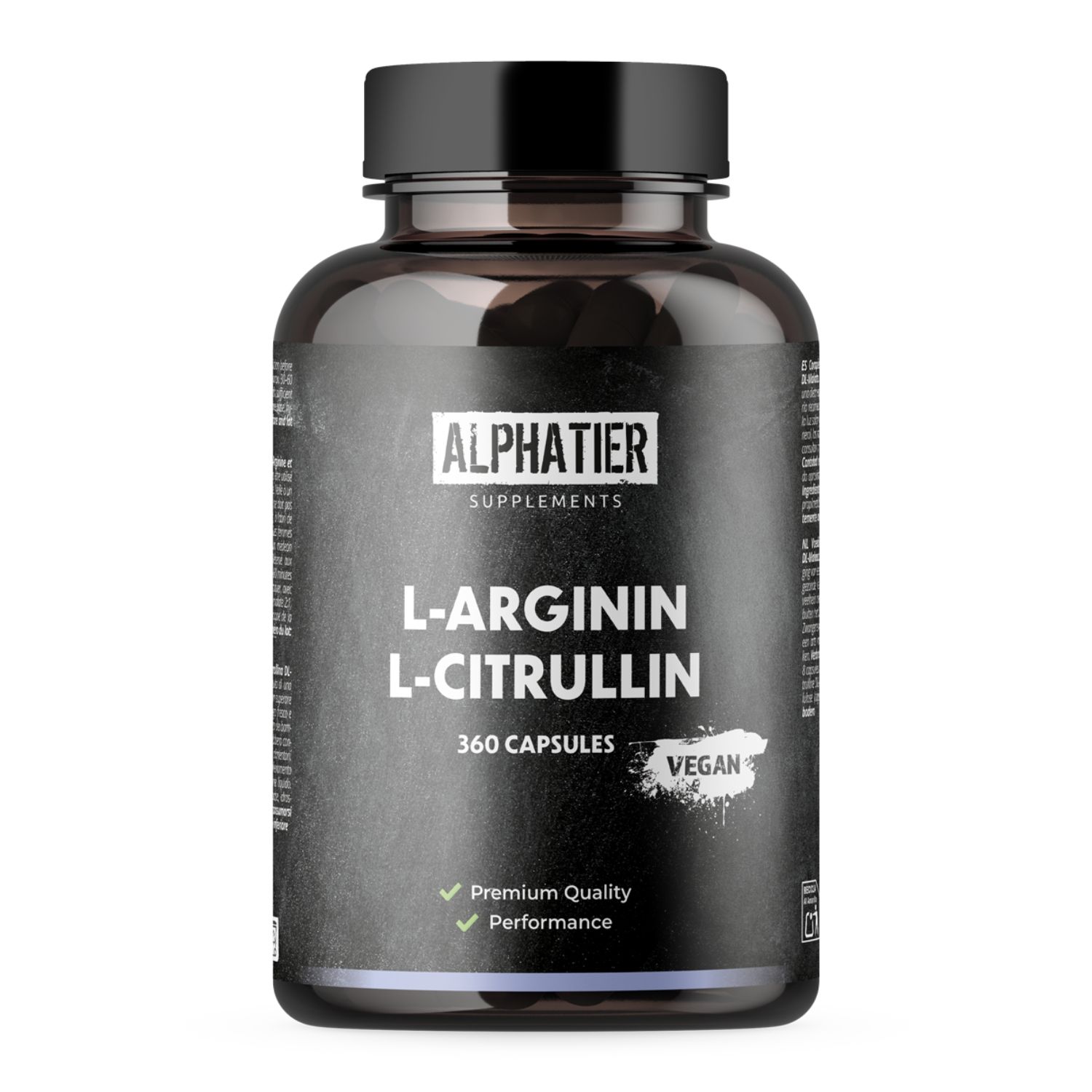 Alphatier Arginin Citrullin Kapseln 360 Stück Aminosäure