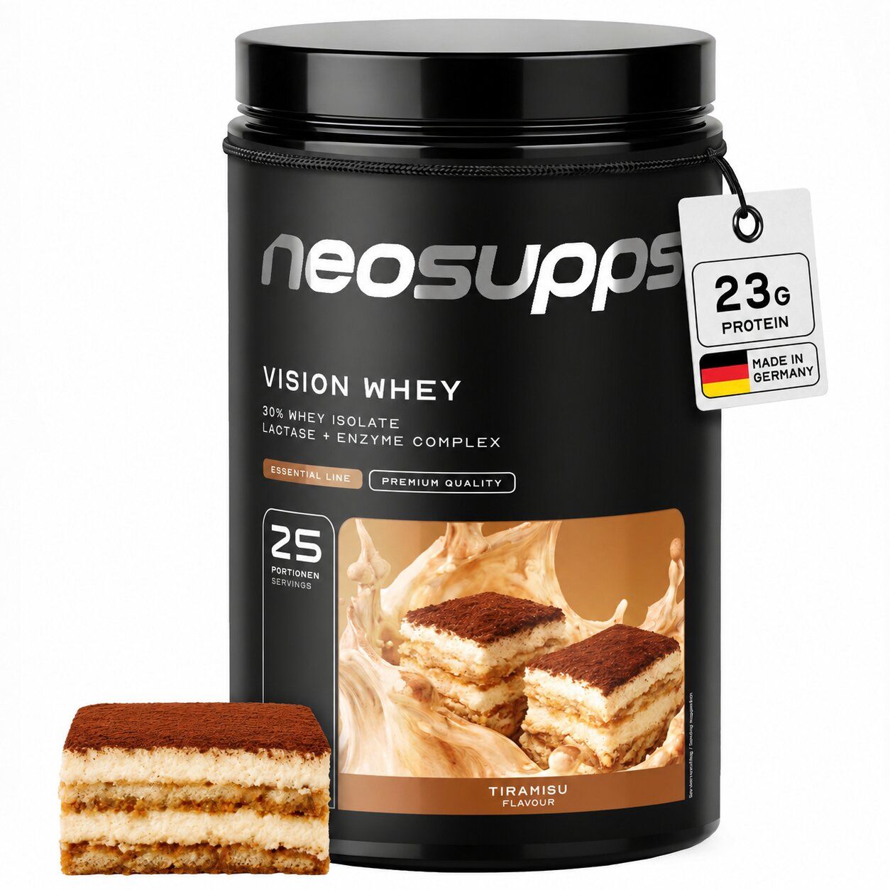 Neosupps Vision Whey Protein Tiramisu, Protein Pulver für Proteinshakes