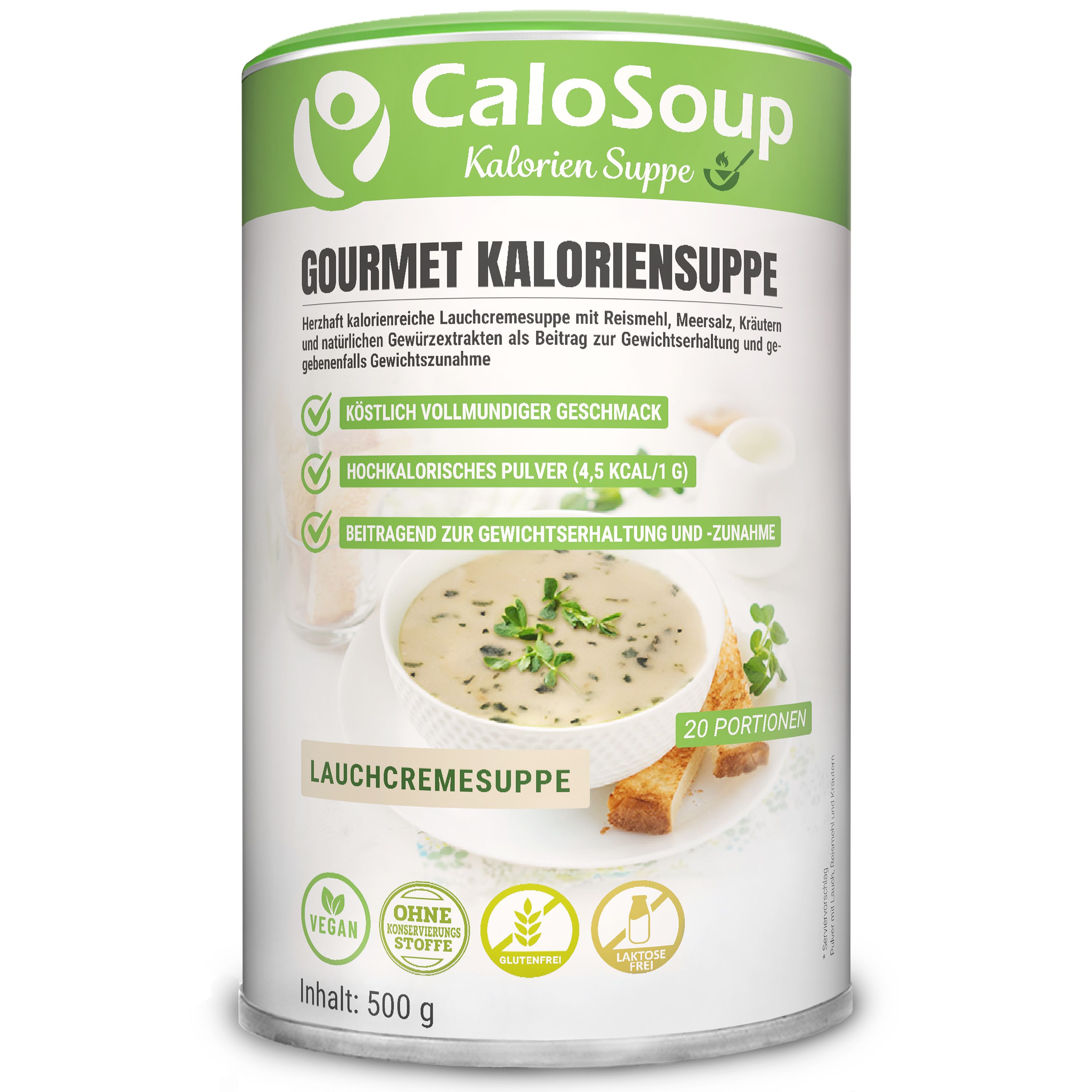 Gourmet Suppe als hochkalorische Nahrung für Gewichtszunahme 20 Portionen - CaloSoup von Calovital