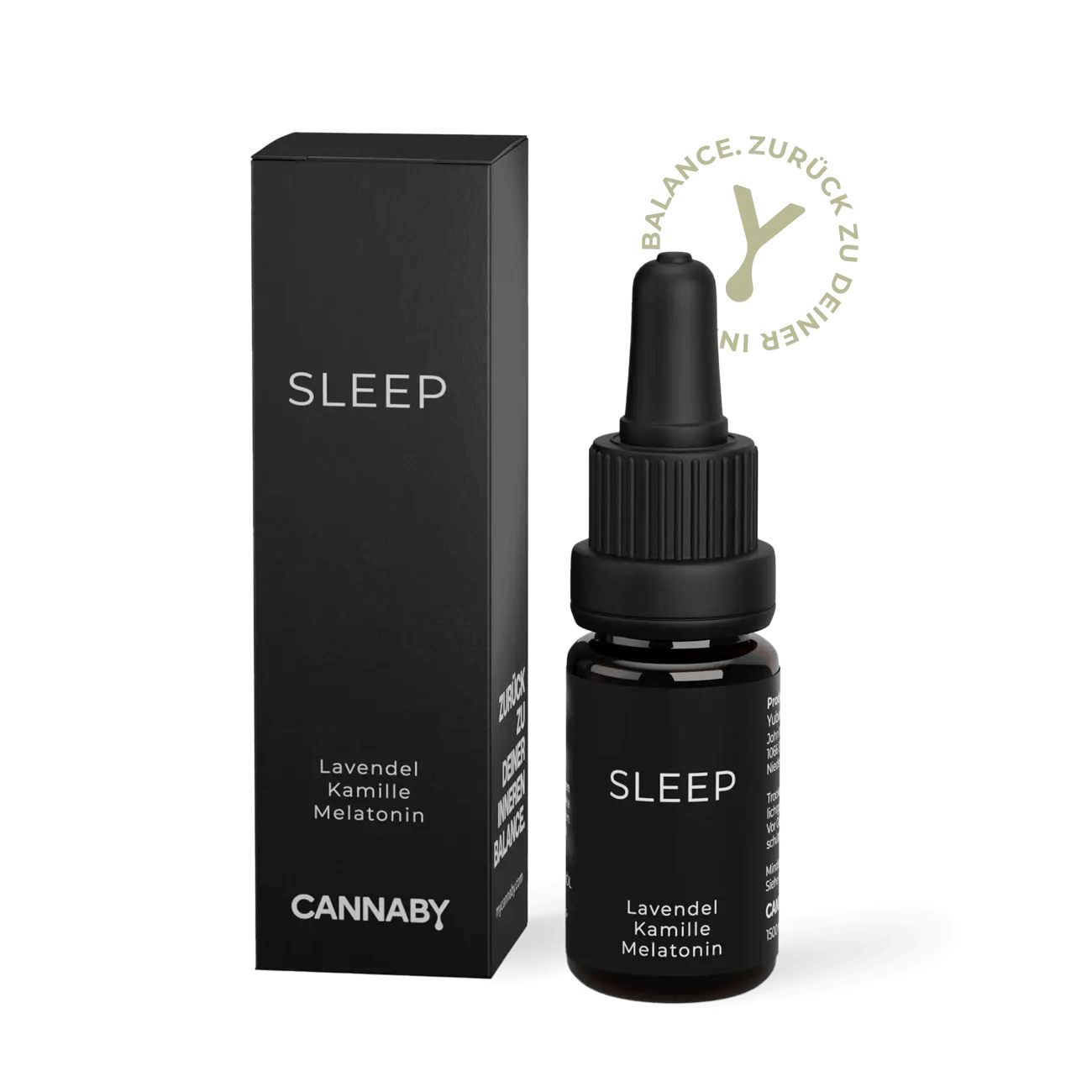 CANNABY CBD Schlaftropfen 15% – Melatonin, CBN, Lavendel und Kamille, 10 ml