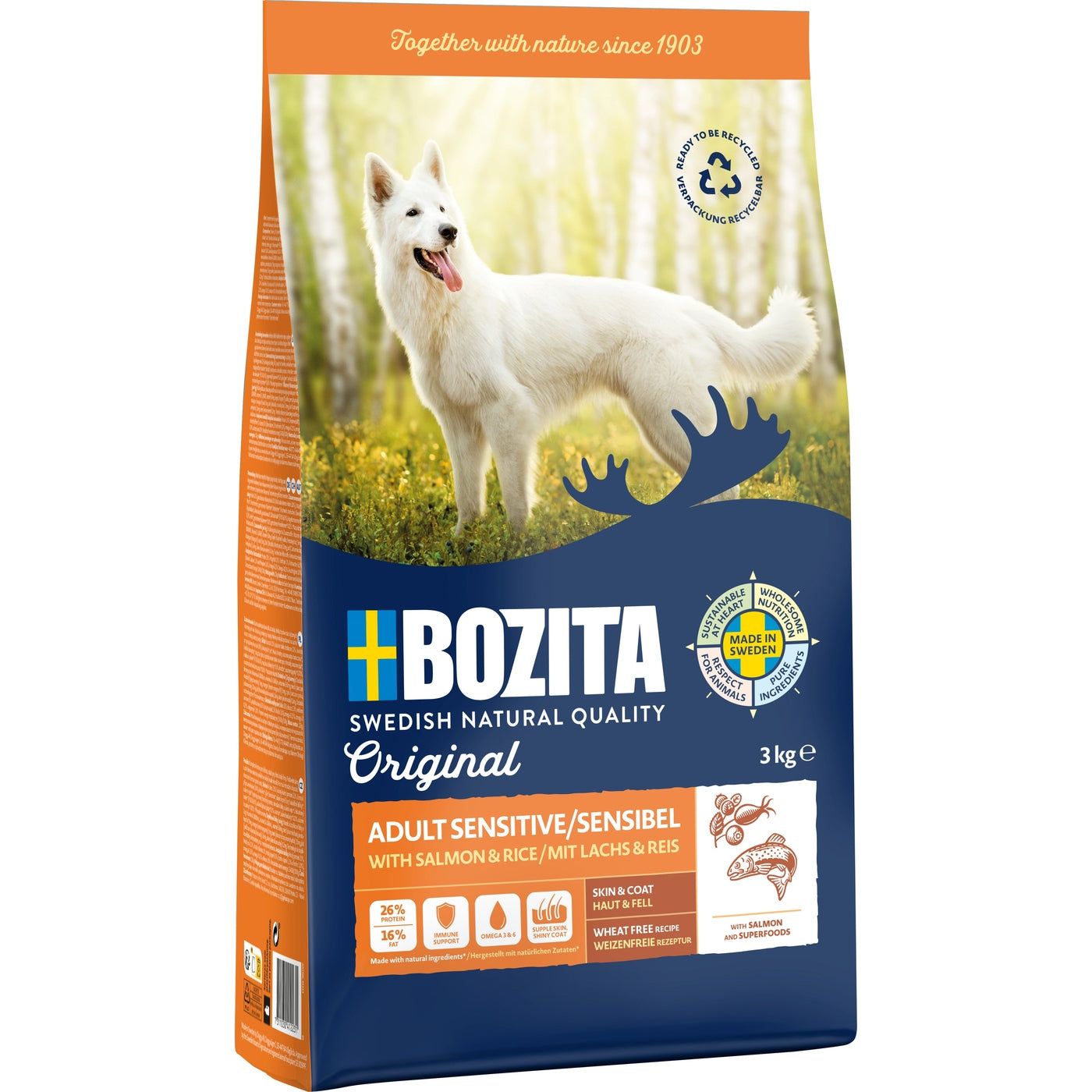 Bozita Dog Original Adult Sensitive Skin + Coat
