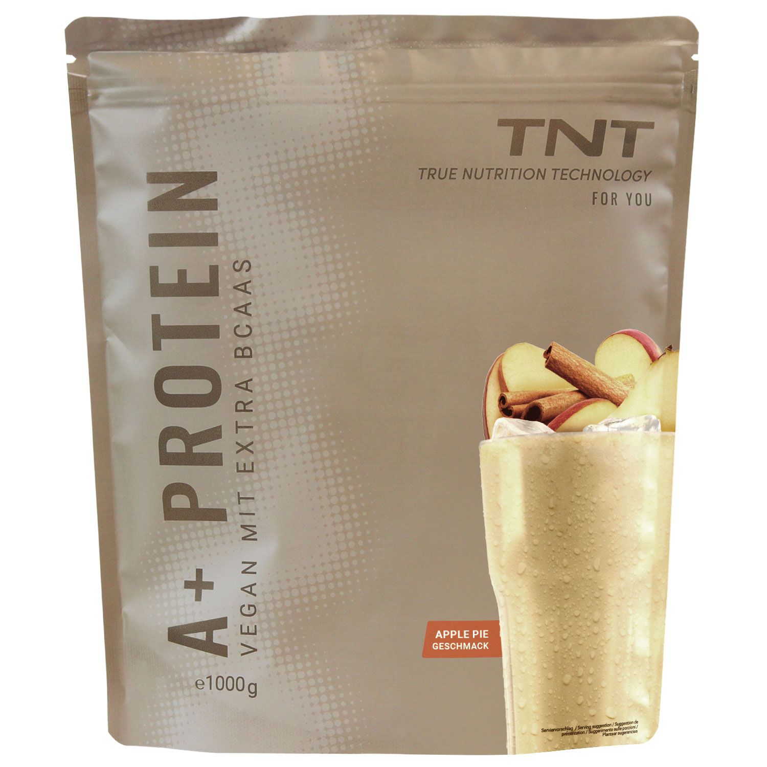 TNT A+ Protein - Apple-Pie (1000g) - Veganes Proteinpulver mit extra BCAAs