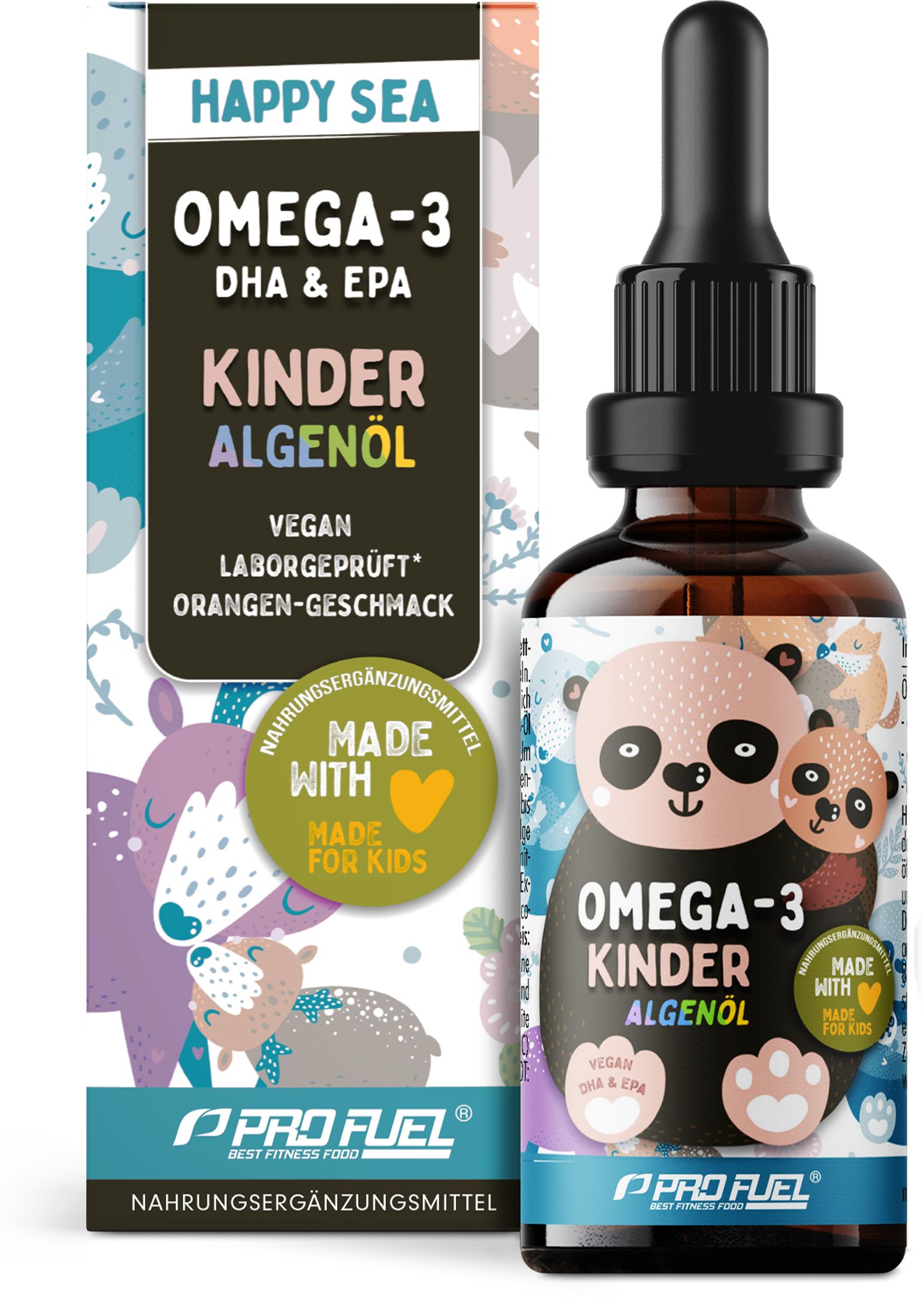 ProFuel - Omega-3 Vegan für KINDER - DHA & EPA - Omega-3-Algenöl