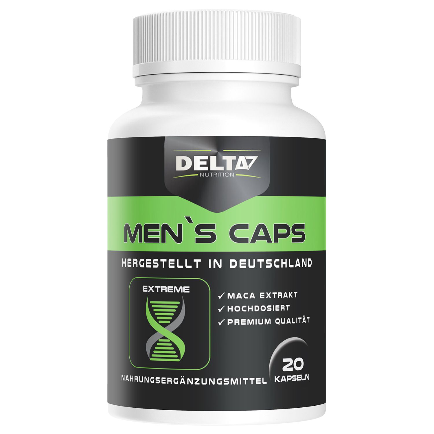 Men's Caps | Nahrungsergänzungsmittel | 20 Kapseln | Speziell für Männer
