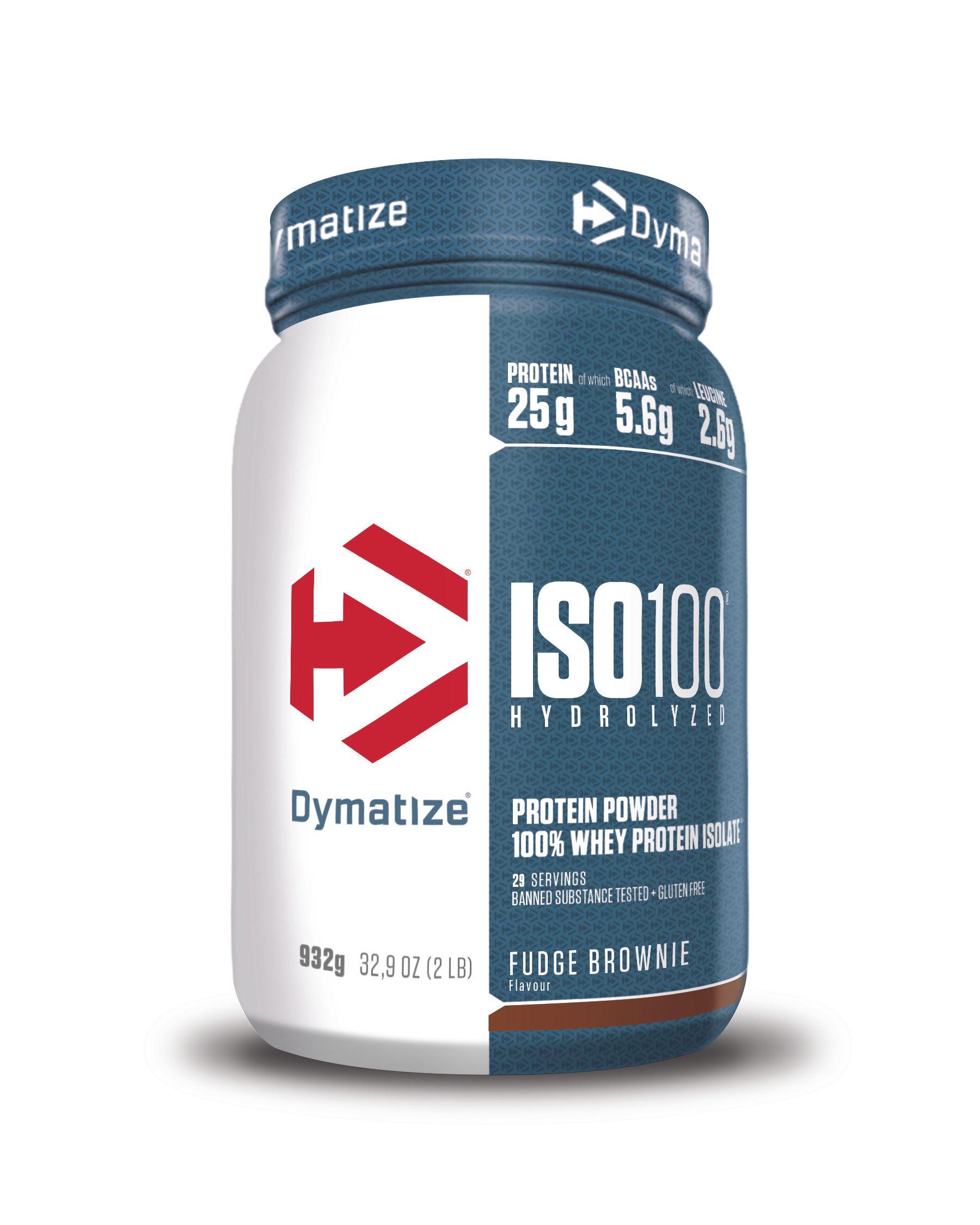 DYMATIZE Whey Protein Pulver Shake Hydrolysat Eiweiß ISO 100 Fudge Brownie