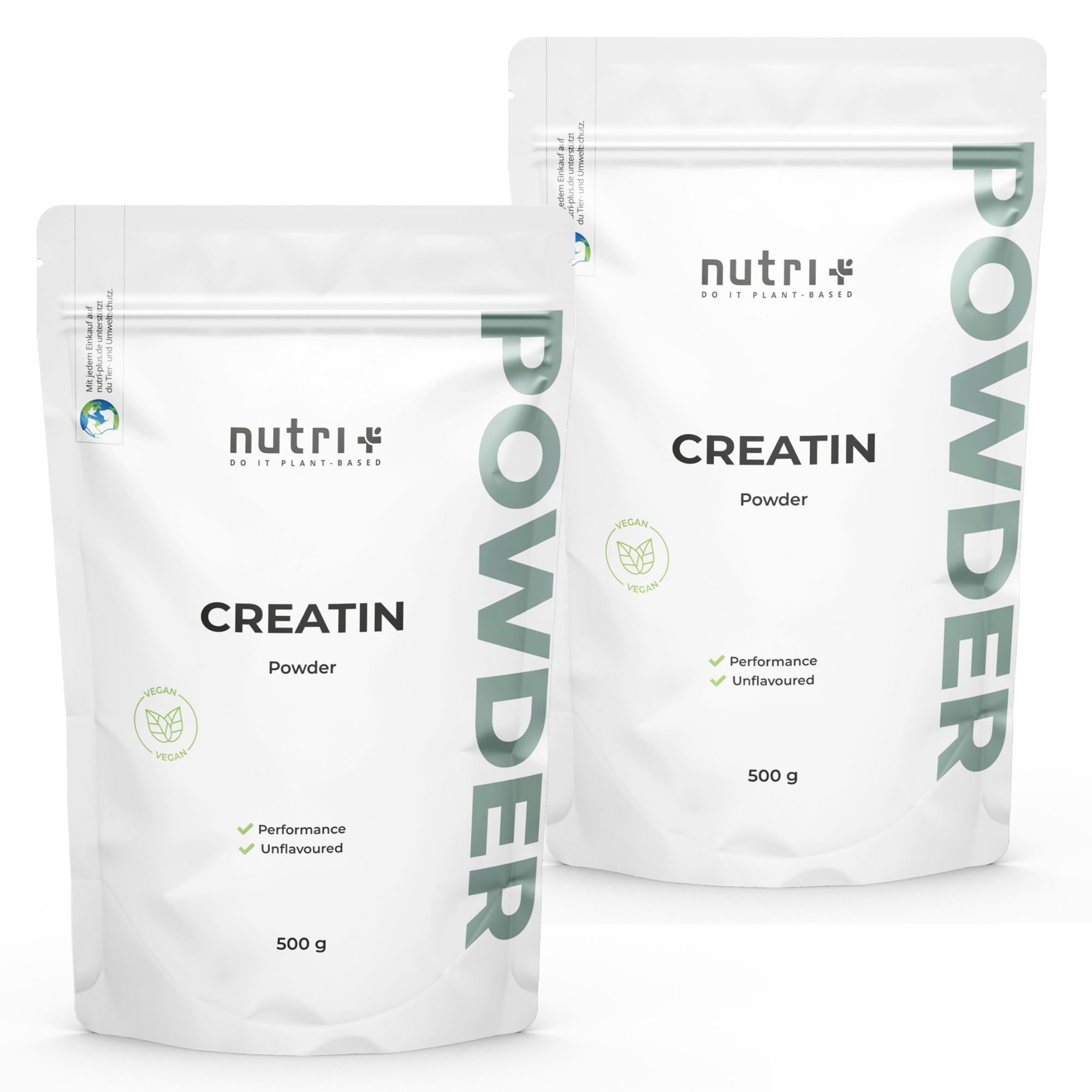 nutri+ Creatin Monohydrat Pulver - 1kg Kreatin