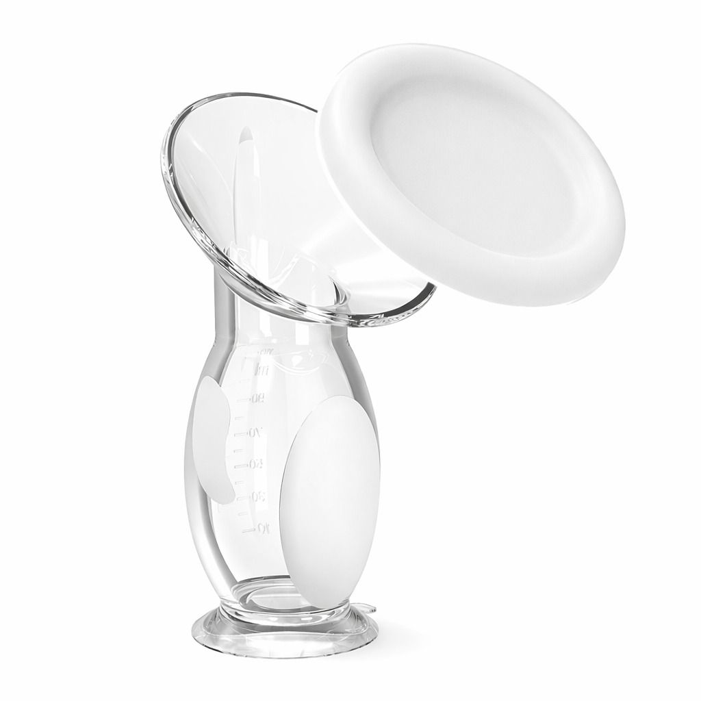 Manuelle Silikon Milchpumpe 110 ml, BPA frei, tragbar, leise & leicht zu reinigen