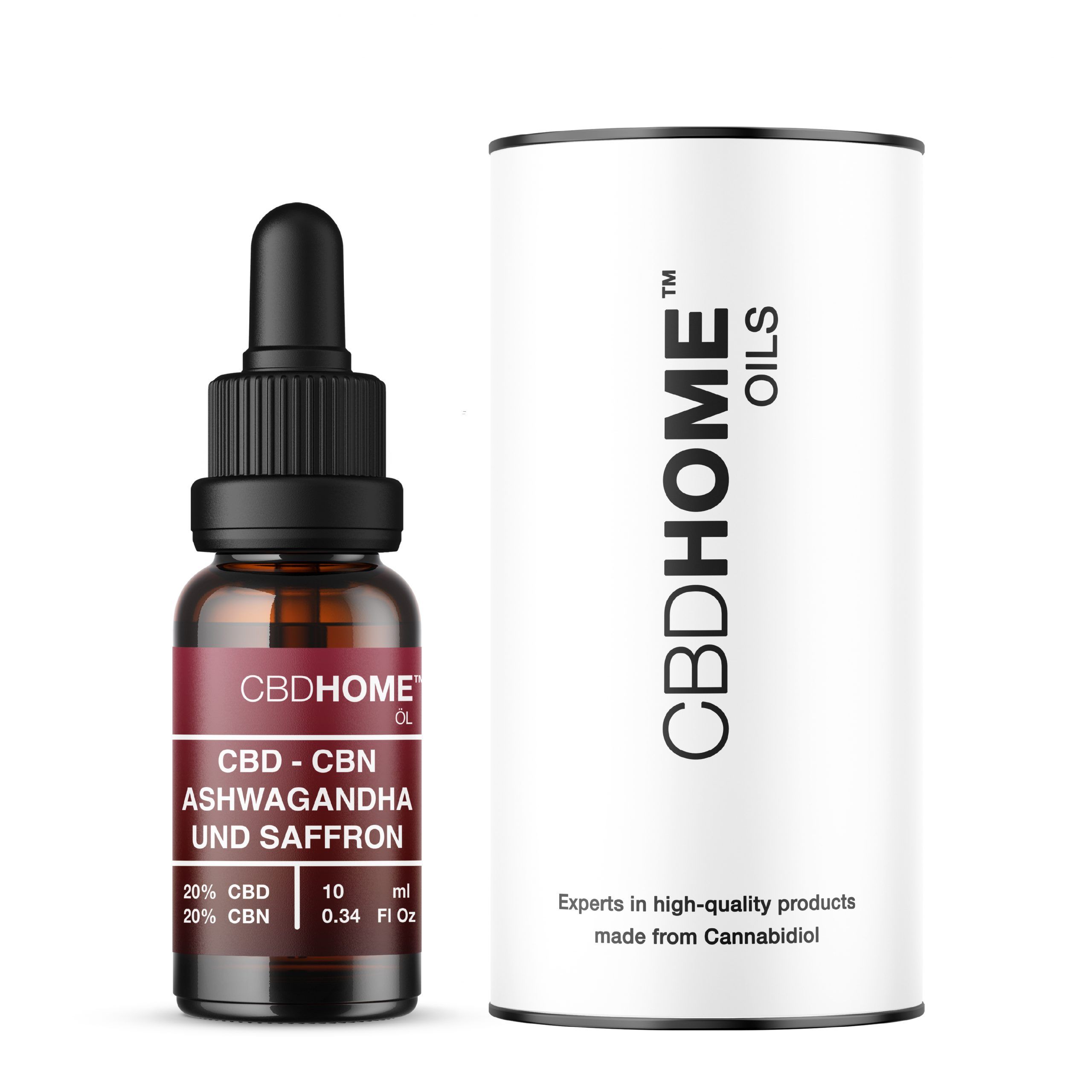 CBD HOME – CBD-Öl mit CBN, Ashwagandha und Safran – 20 % CBD & 20 % CBN