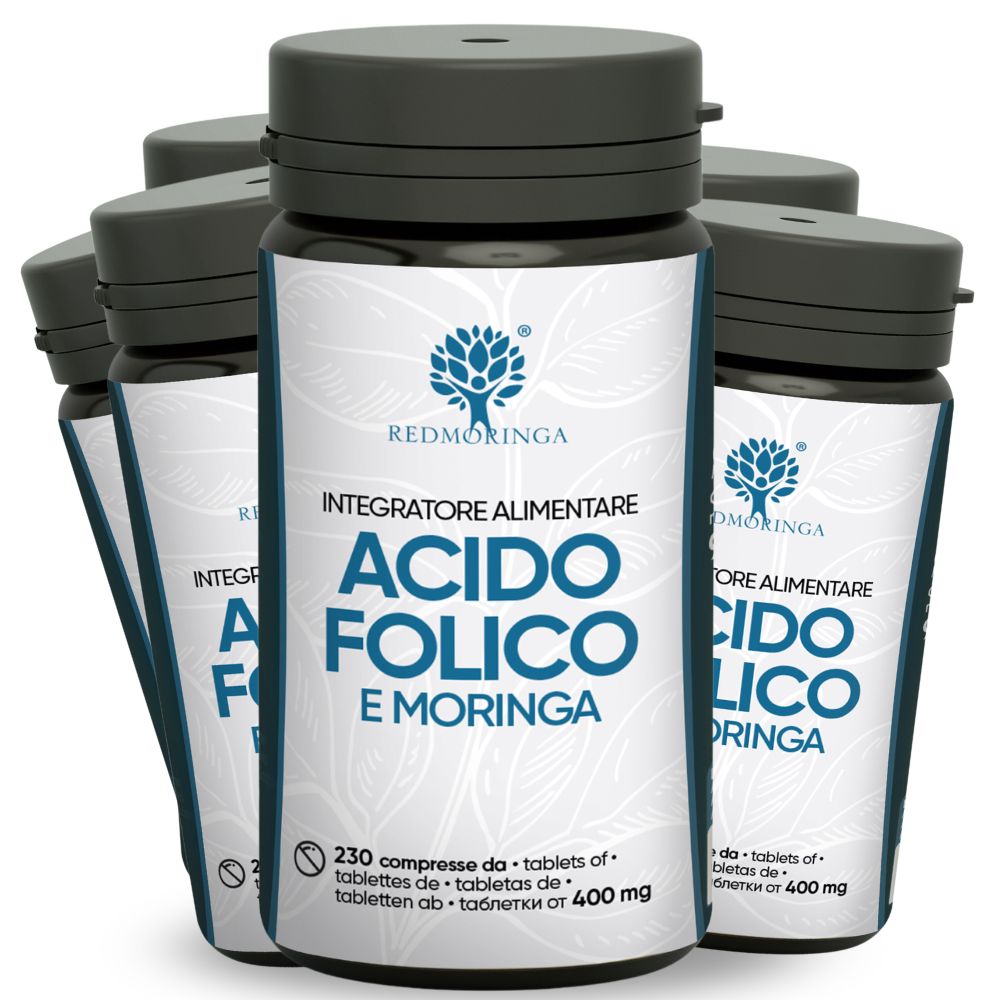 RedMoringa FOLSÄURE Nahrungsergänzungsmittel 1380 vegan Tabletten