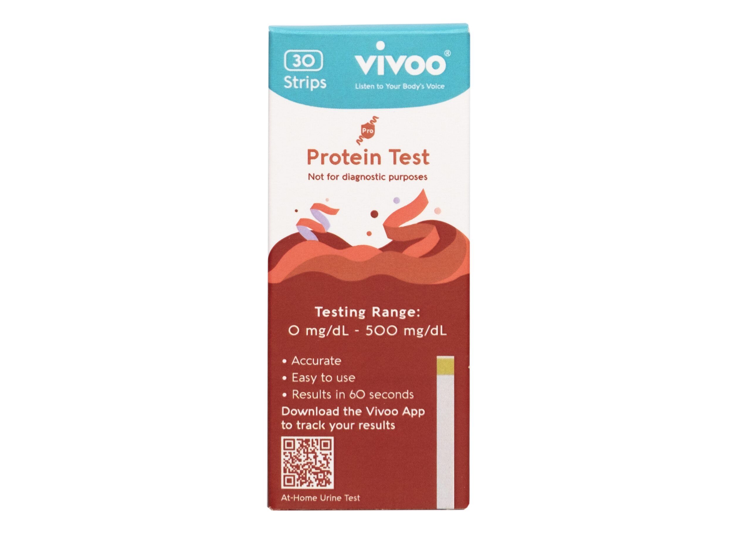 Vivoo - Protein Test - Protein Urin Teststreifen für Zuhause - Schnellergebnis