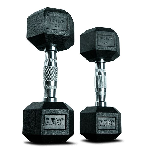 Matchu Sports - Hanteln Hexagon Set 7,5 kg - Dumbbell Set - Kurzhantelset