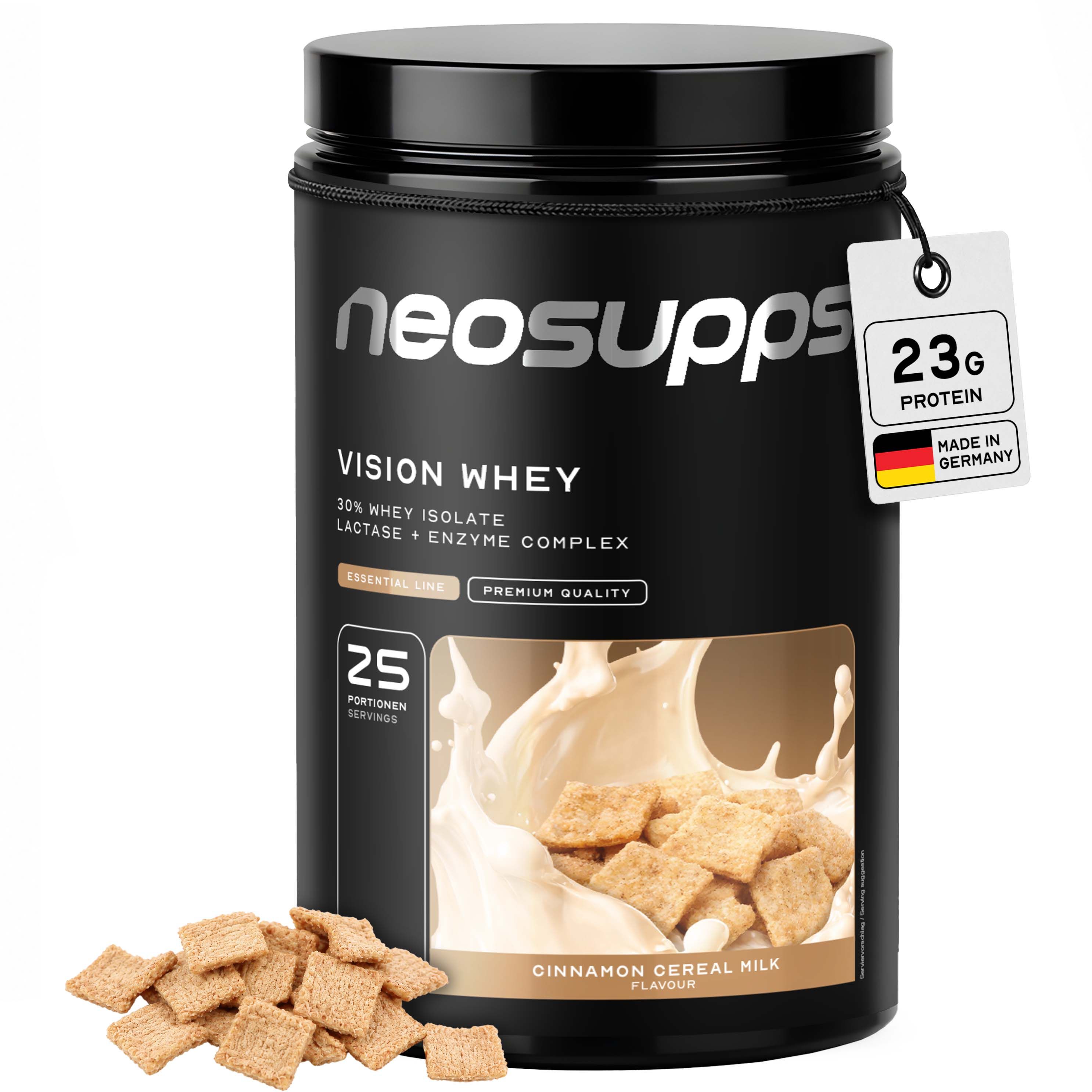 Neosupps Vison Whey Protein Cinnamon Cereal Milk, Proteinpulver für Proteinshake