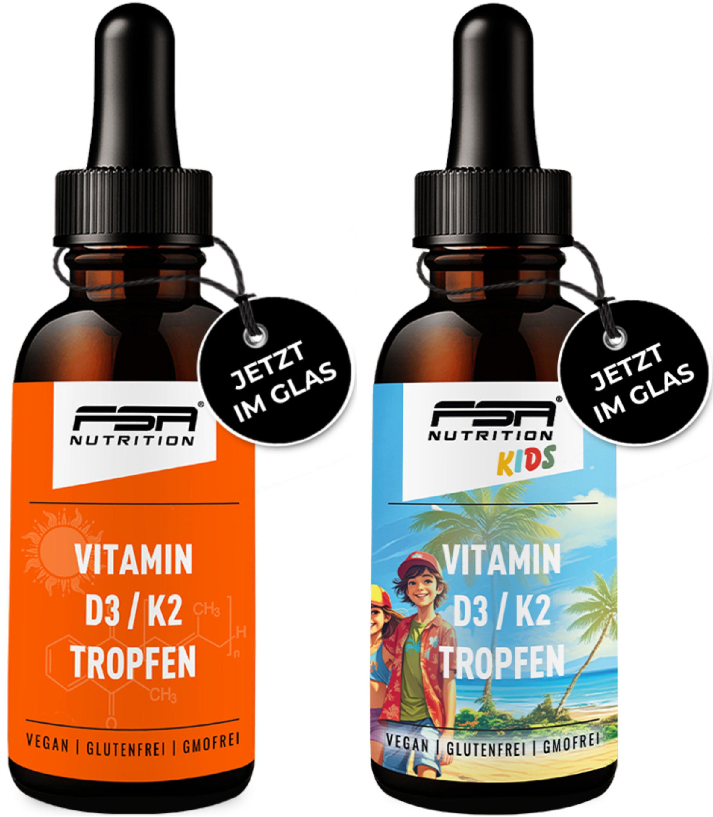 FSA NUTRITION Set Vitamin D3 K2-MK7 + Vitamin D3 K2-MK7 Kids