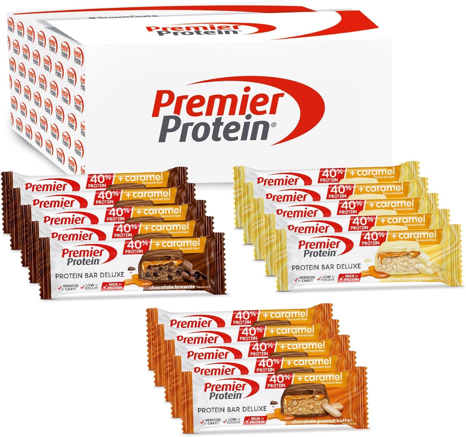 PREMIER PROTEIN Deluxe Proteinriegel Multiflavourbox