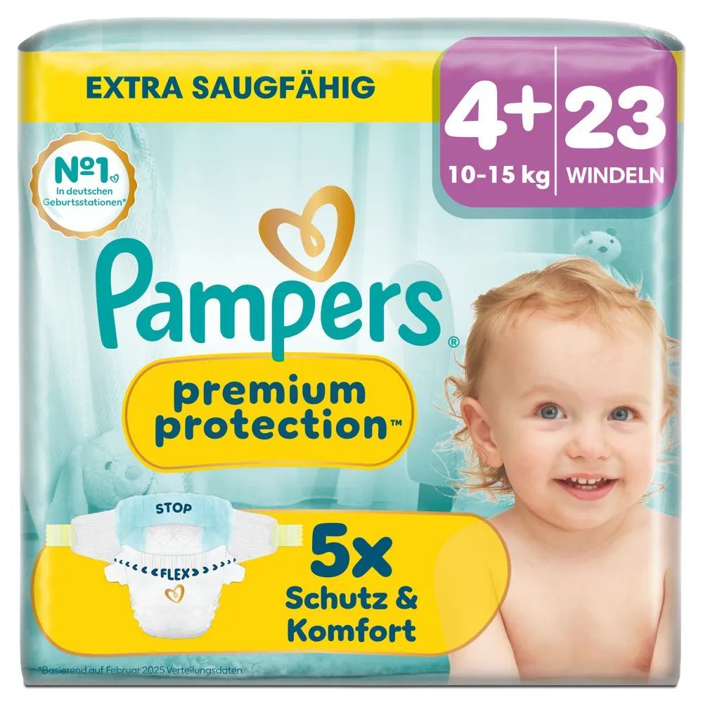 Pampers Premium Protection Gr.4+ Maxi Plus 10-15kg  Windeln Singlepack