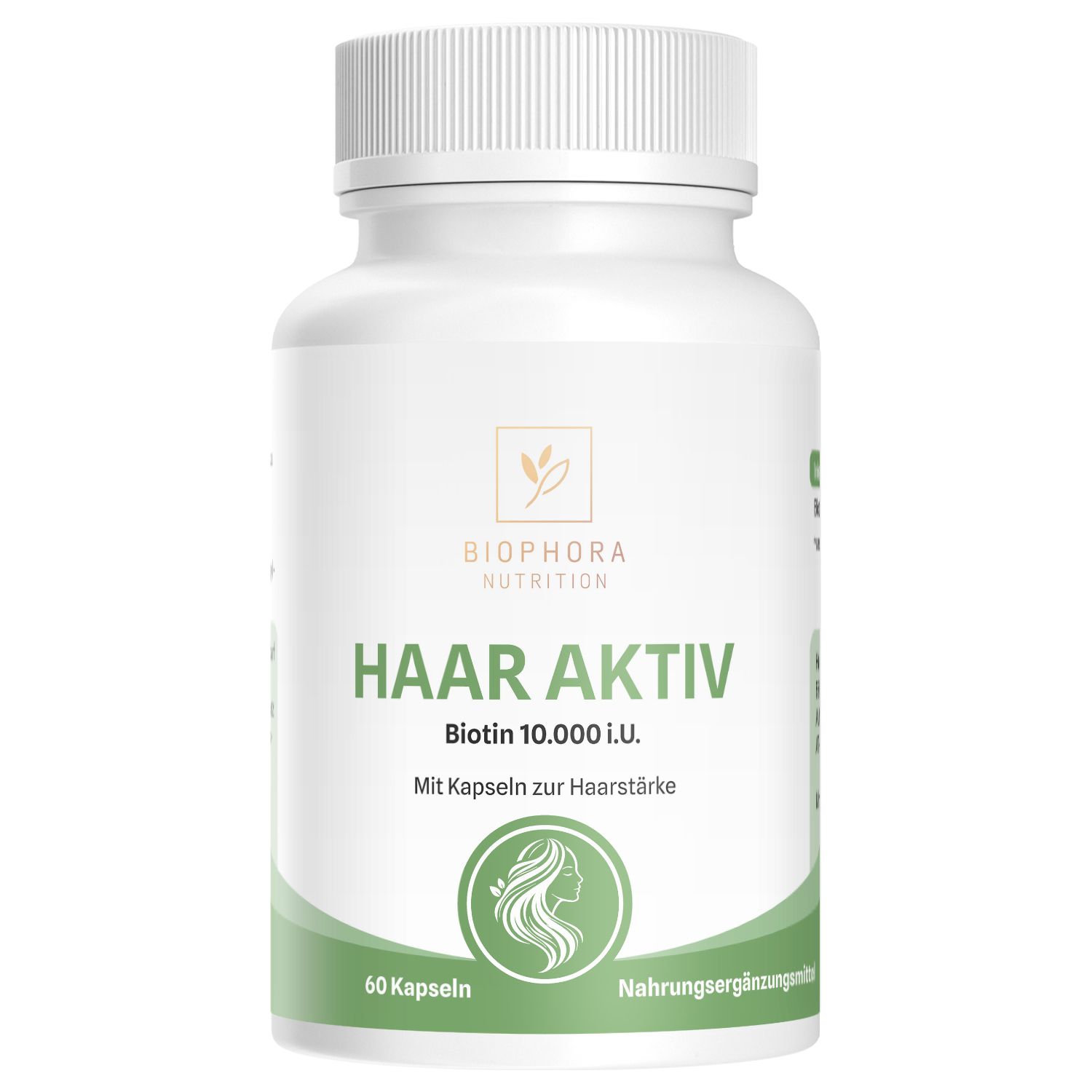 Haar Aktiv Biotin 10.000 µg | hochdosierte Biotinkapseln für Haare, Haarausfall und Haarbruch