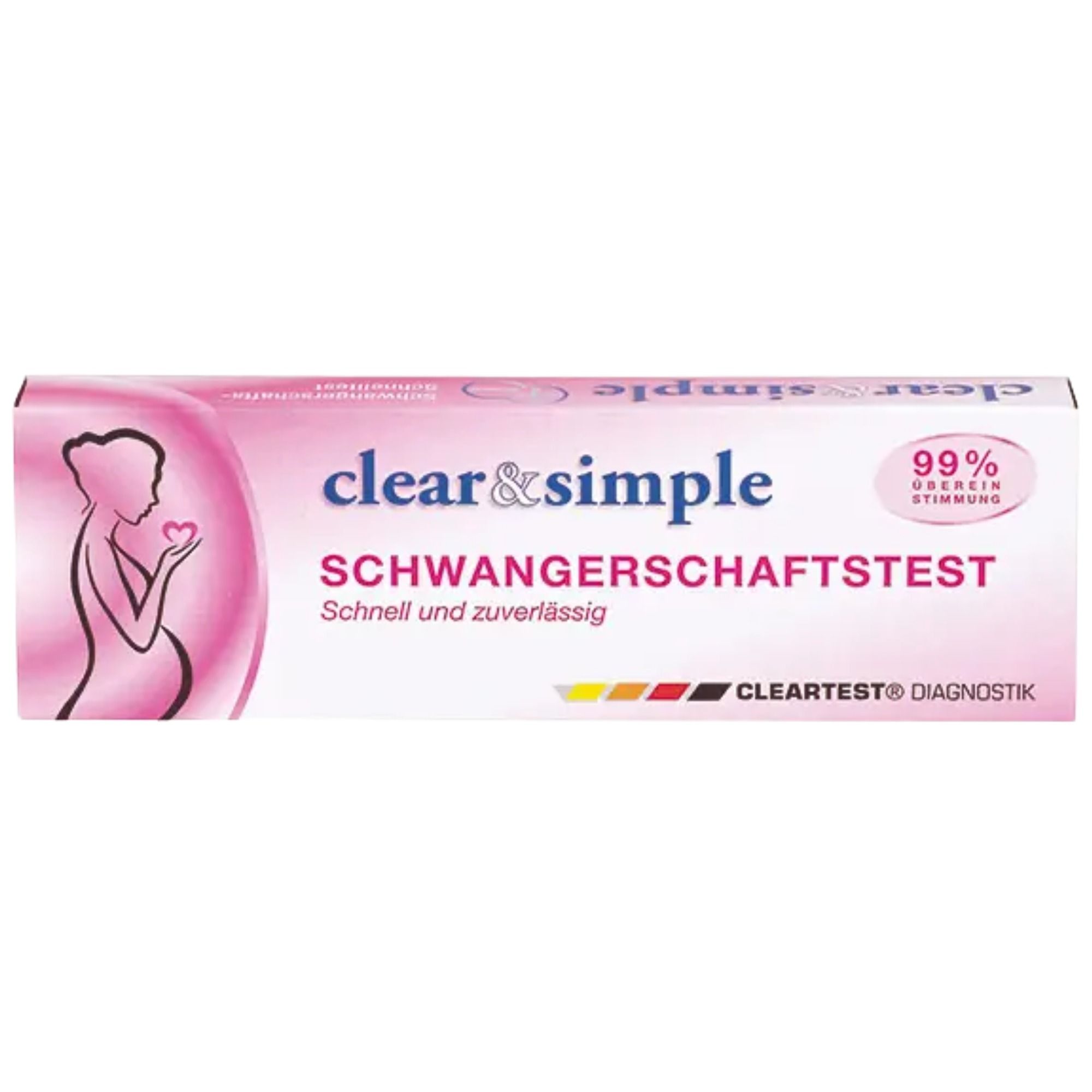Cleartest Schwangerschaftstest HCG Midstream Clear & Simple Urintest schnell