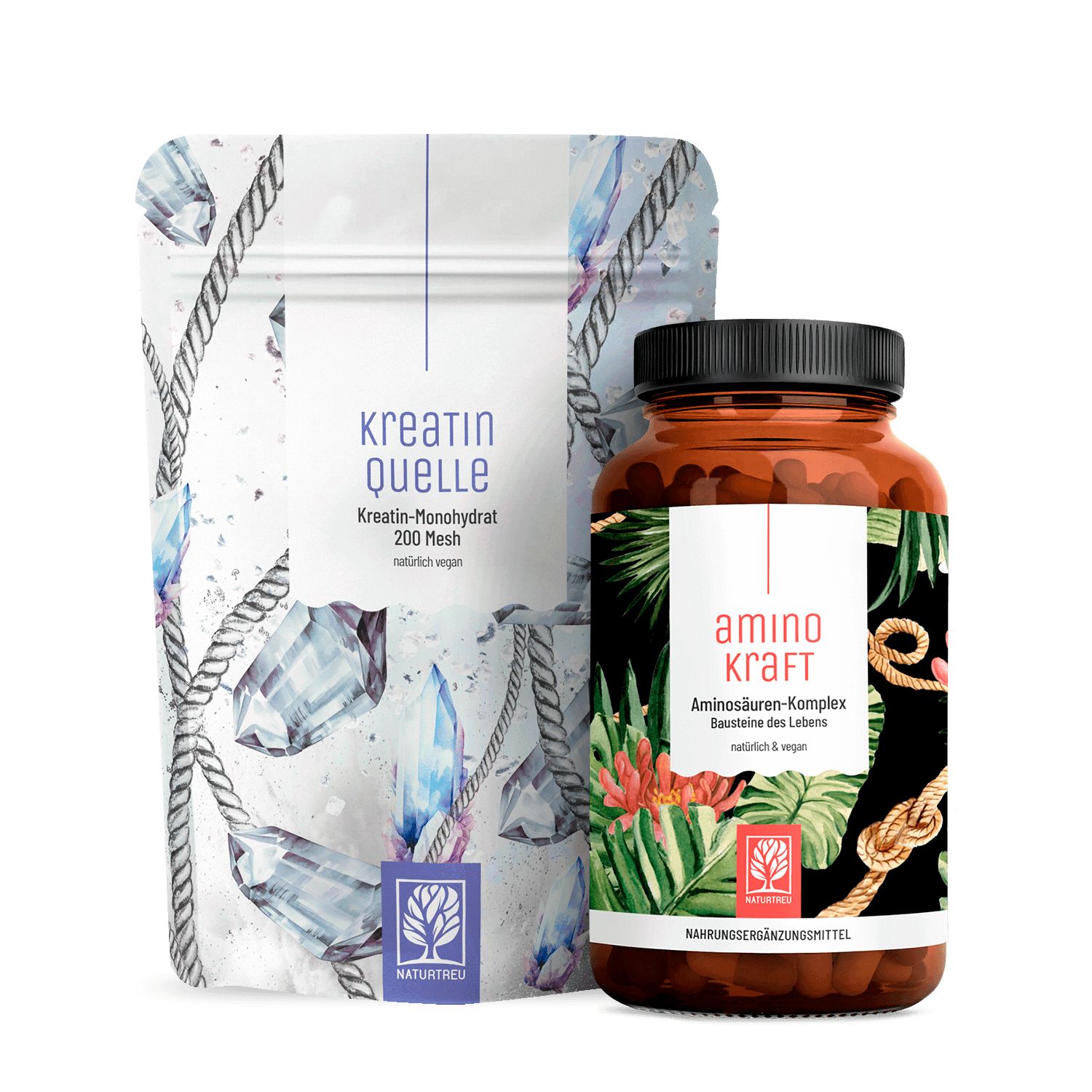 Kreatin Monohydrat vegan Aminosäure Komplex laborgeprüft L-Arginin Kapsel Kraft Paket NATURTREU®