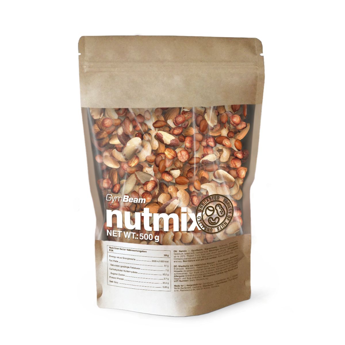 GymBeam Nutmix vegane Nussmischung Lebensmittel