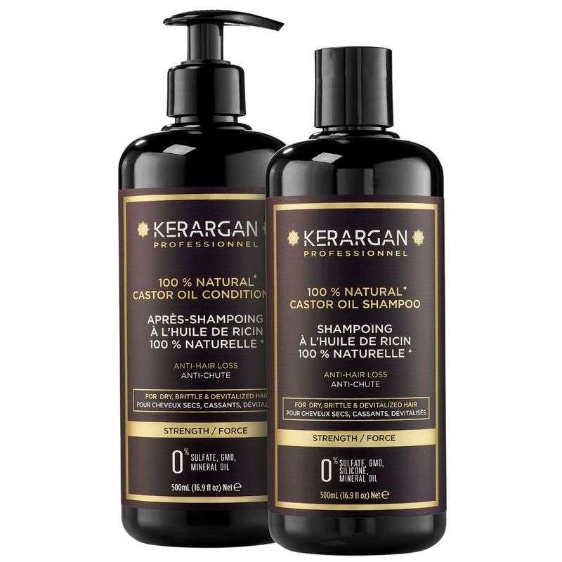 Kerargan - Duo Anti-Haarausfall Shampoo & Spülung mit Rizinusöl