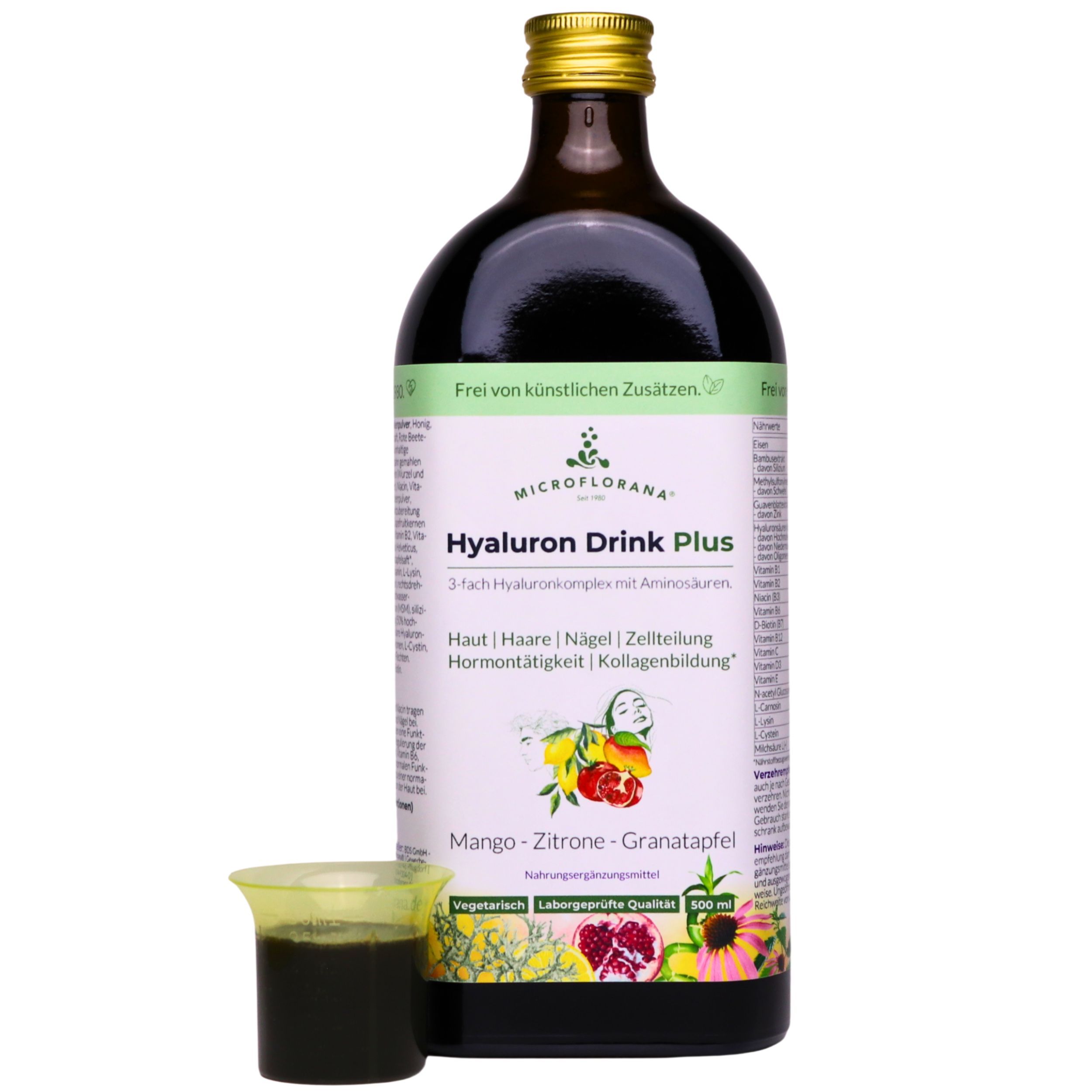 MICROFLORANA®  Hyaluron Drink - Natürlich & ohne Zusätze -  Anti Aging Beauty Drink - Hochdosiert