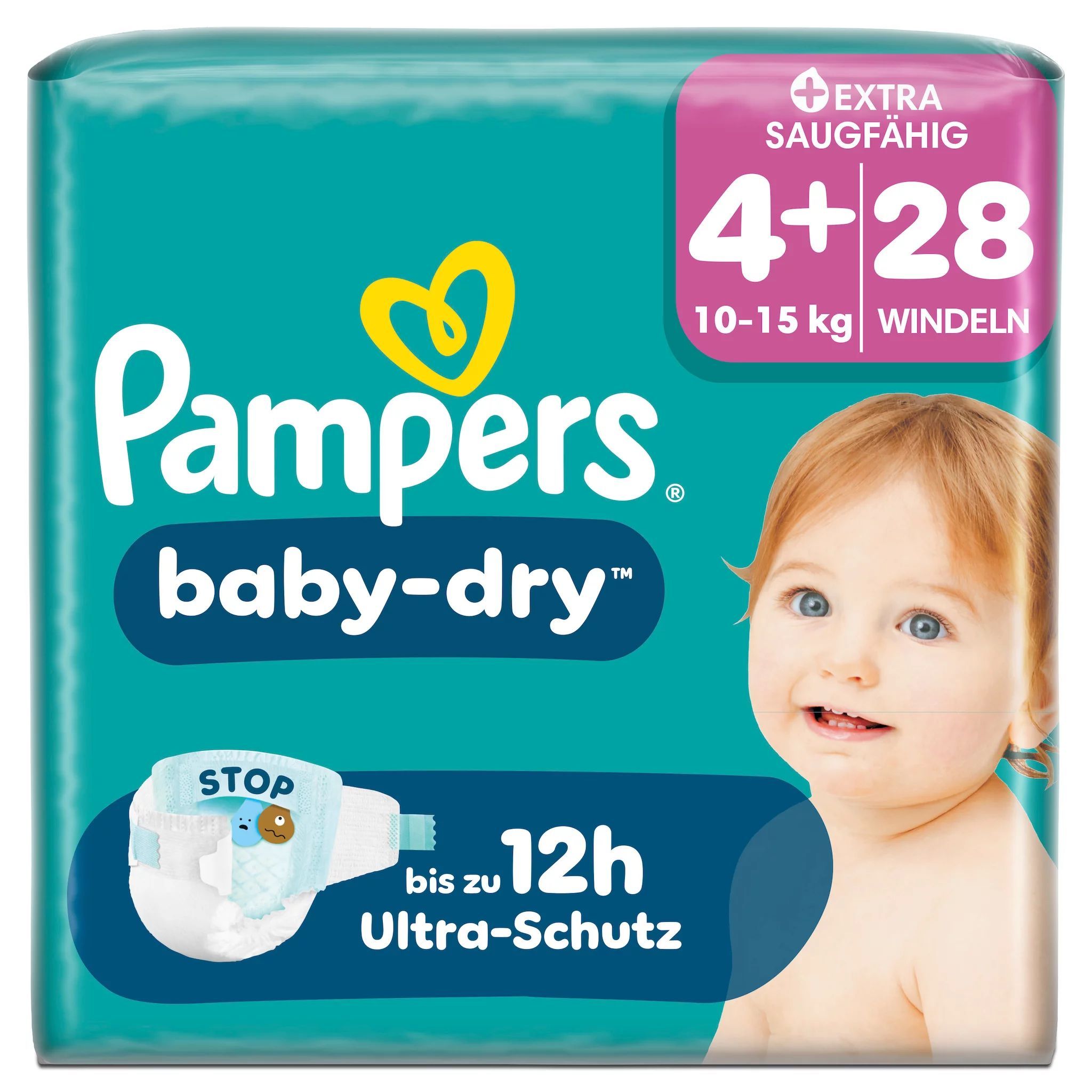 Pampers Baby Dry Gr.4+ Maxi Plus 10-15kg  Windeln Single Pack