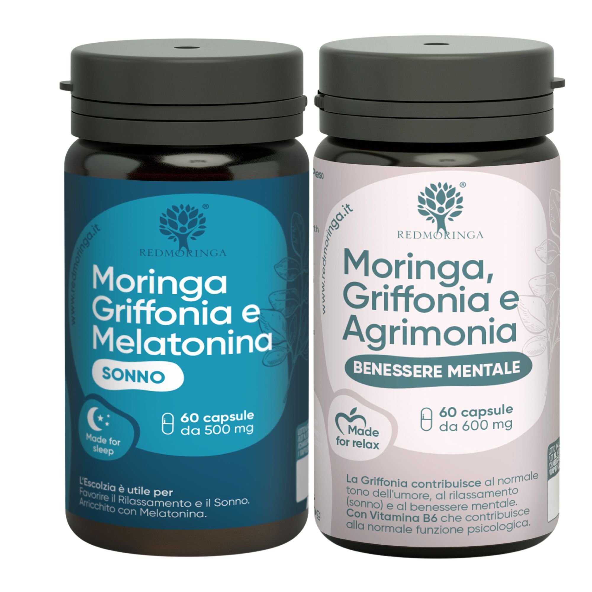 RedMoringa GRIFFONIA und MELATONIN 2-Produkt-Set