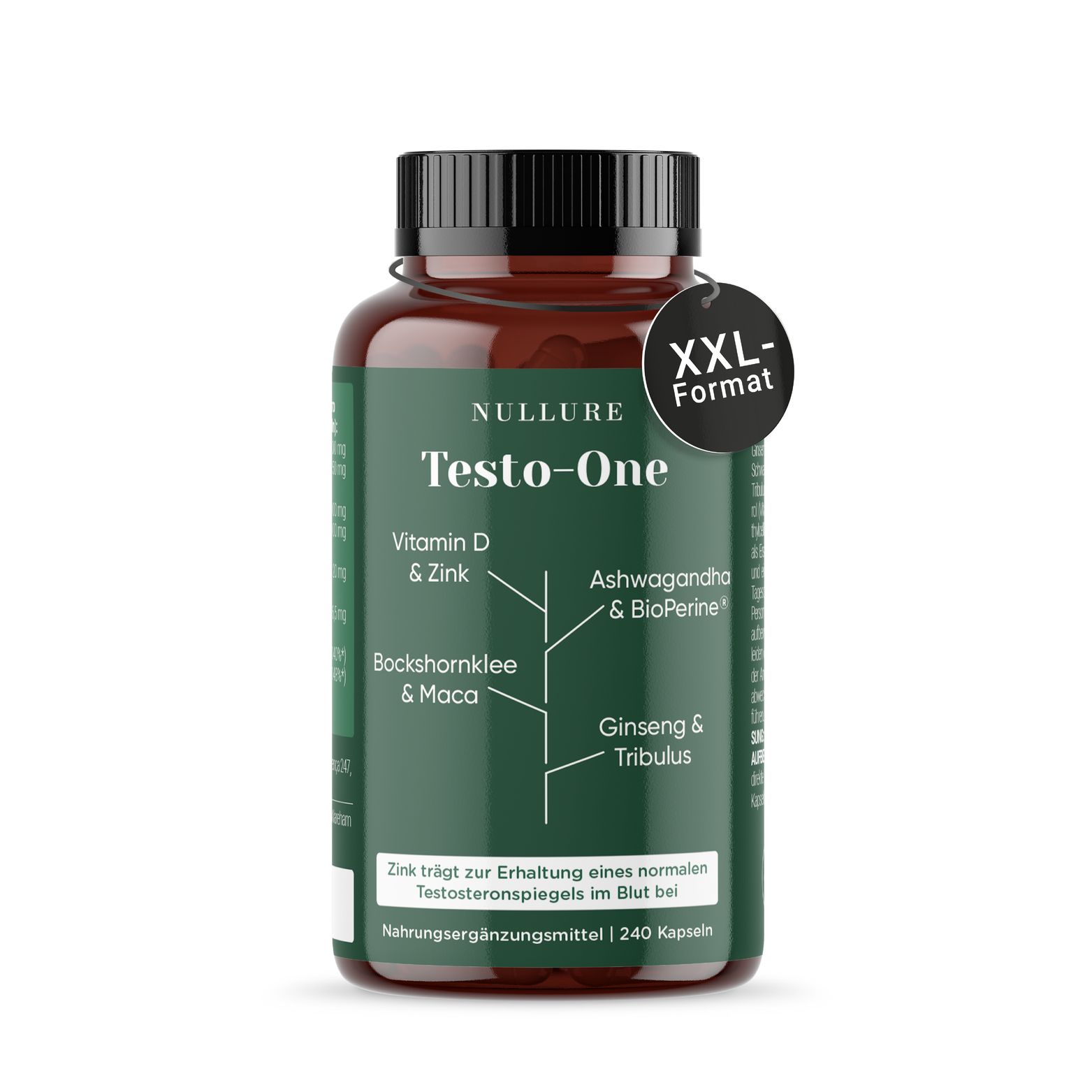 Nullure Testosteron – mit Maca Tribulus Bockshornklee Ashwagandha und Ginseng, 4 Monate