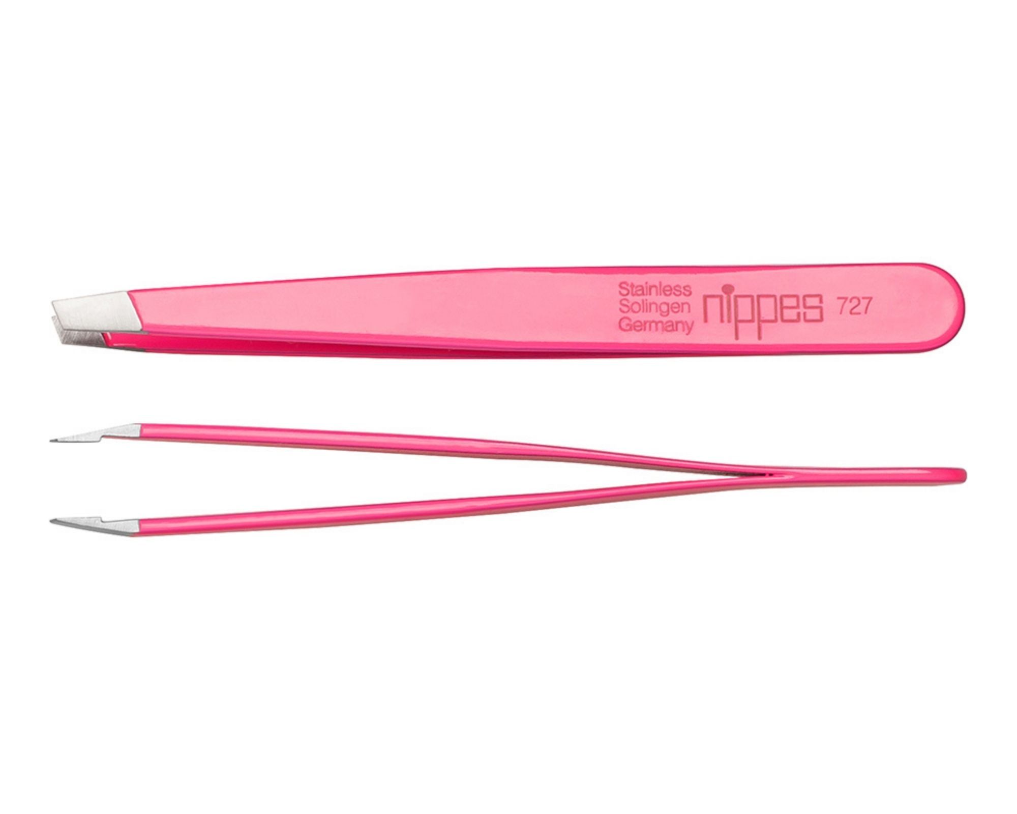nippes Solingen Kosmetik-Pinzette schräg rostfrei Pink